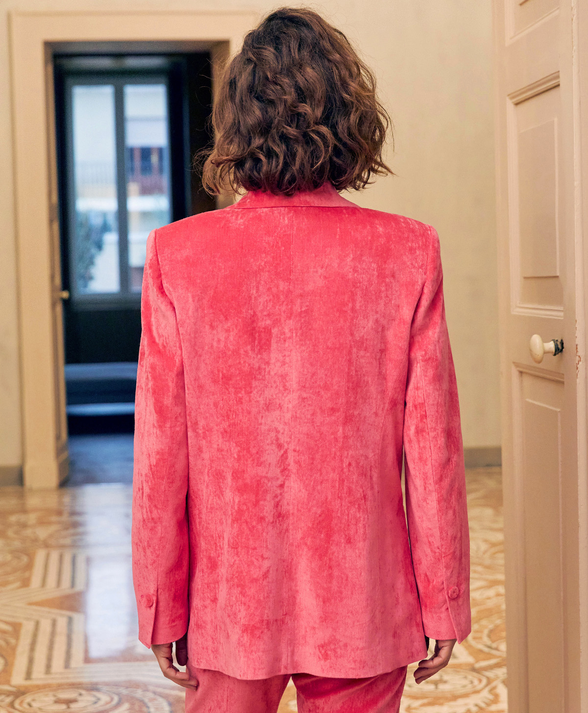 PIERRE JACKET IN ELEGANT SMOOTH VELVET - BIG BUBBLE - Momonì