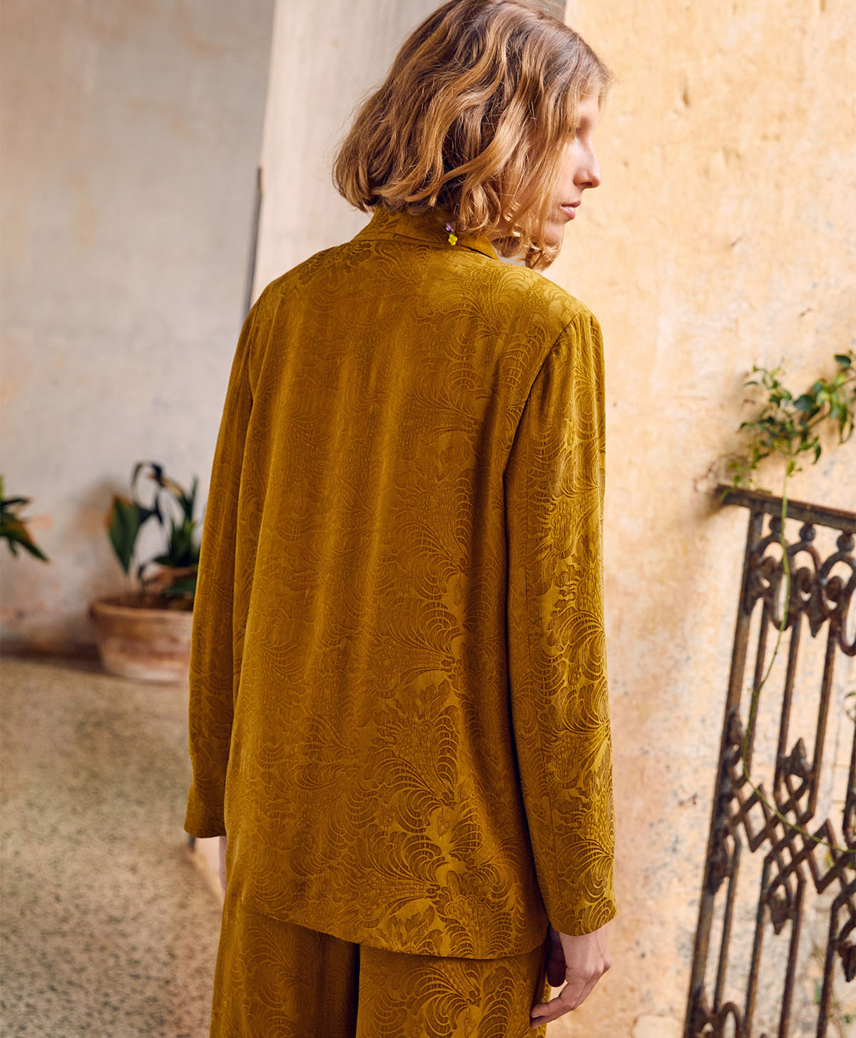 THEODORE JACKET IN JACQUARD CUPRO - OIL - Momonì