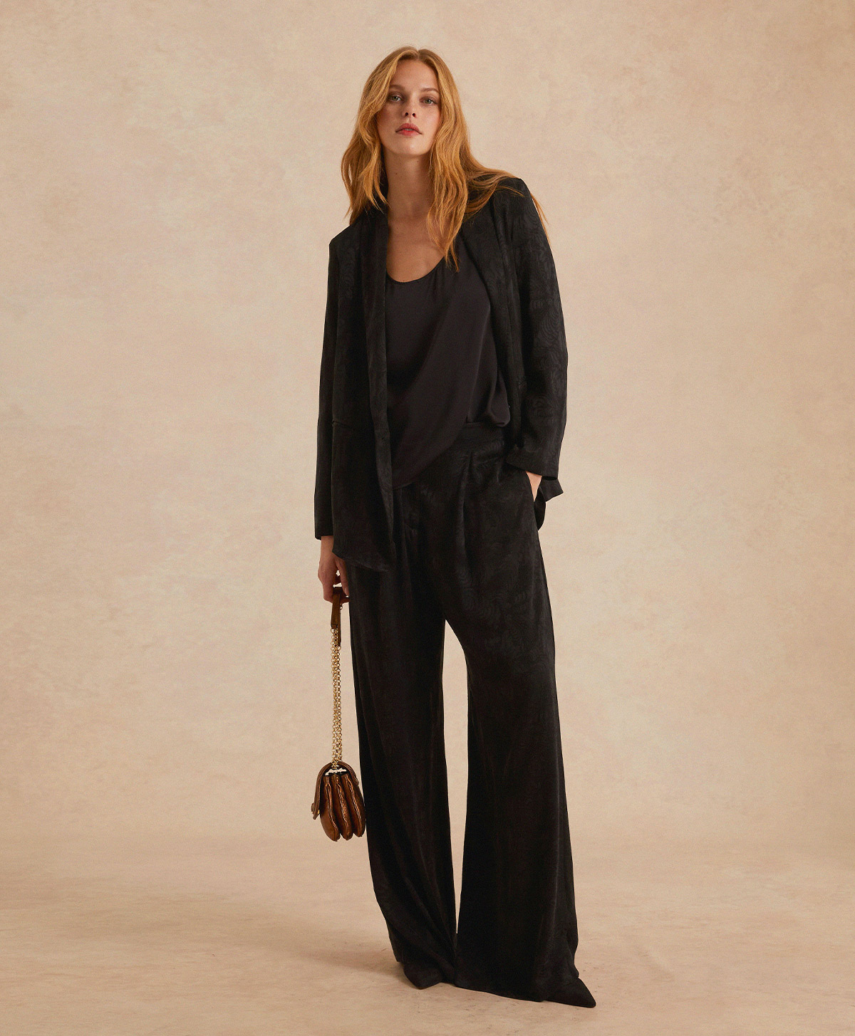 THEODORE JACKET IN JACQUARD CUPRO - BLACK - Momonì