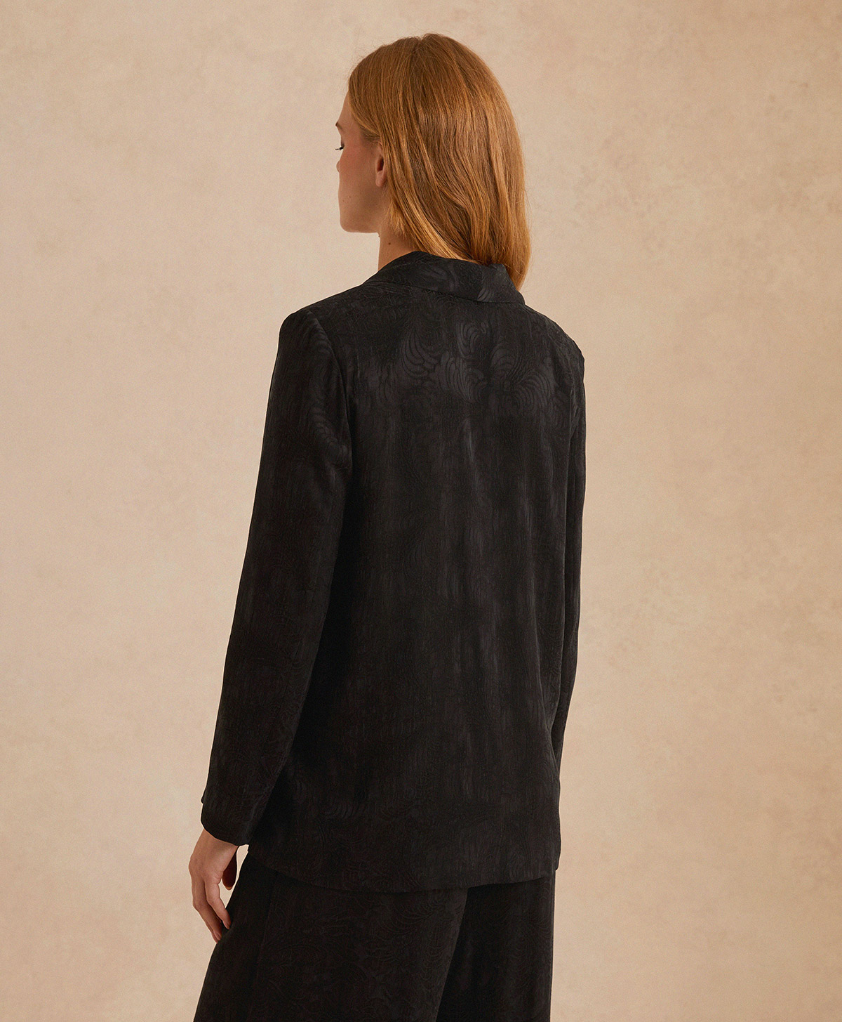 THEODORE JACKET IN JACQUARD CUPRO - BLACK - Momonì