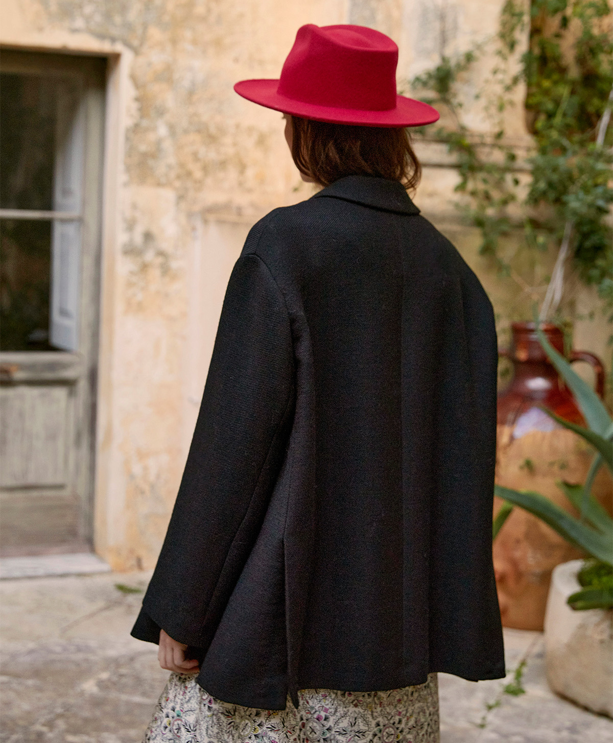 PHILIPPE JACKET IN DOUBLEFACE WOOL TWILL - BLACK - Momonì