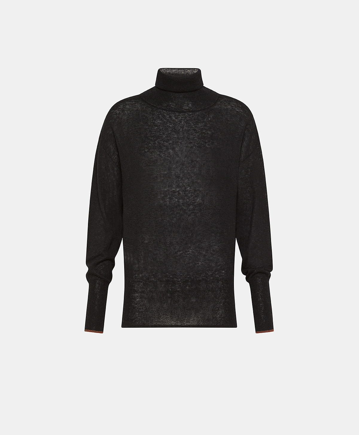 TRICOT AUBRY EN TRICOT LÉGER EN ALPAGA - NOIR - Momonì