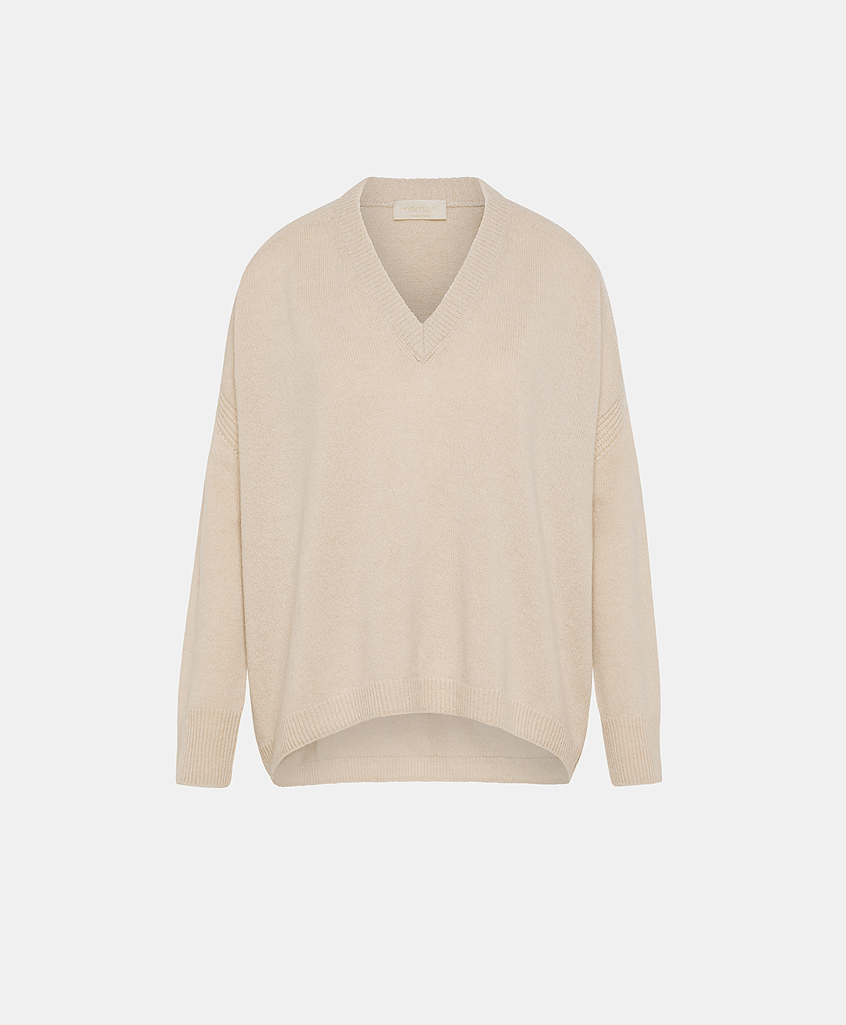 MAGLIA ARIEL IN MAGLIA RASATA LANA/IN CASHMERE - BEIGE - Clothing - Momonì