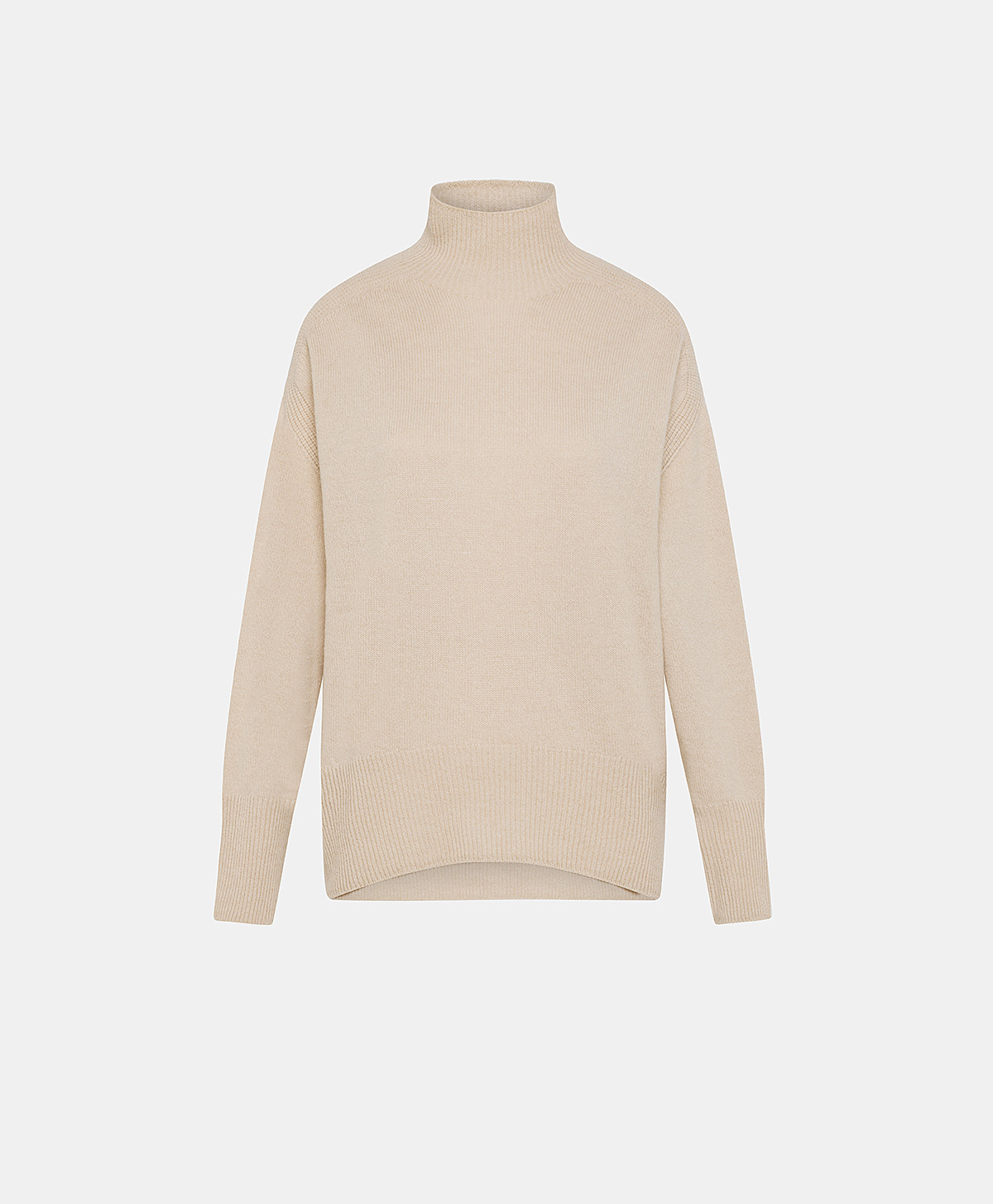 COSME KNITWEAR IN PLAIN WOOL/CASHMERE - BEIGE - Clothing - Momonì
