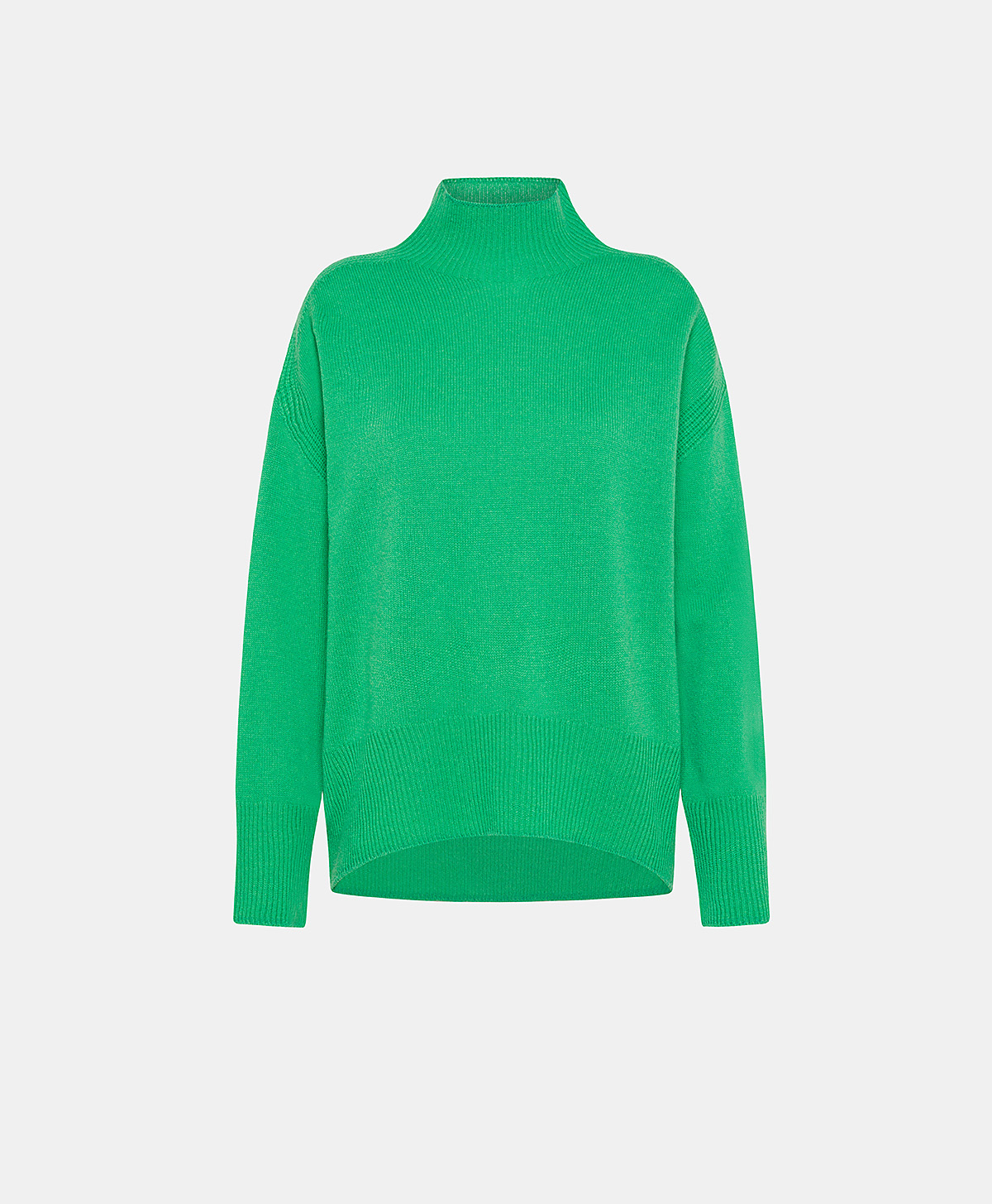 COSME KNITWEAR IN PLAIN WOOL/CASHMERE - GRASS GREEN - Clothing - Momonì