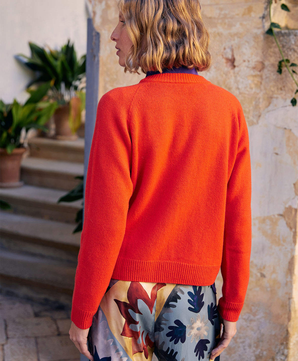 MARMOTTA KNITWEAR IN PLAIN WOOL/CASHMERE - RED - Momonì