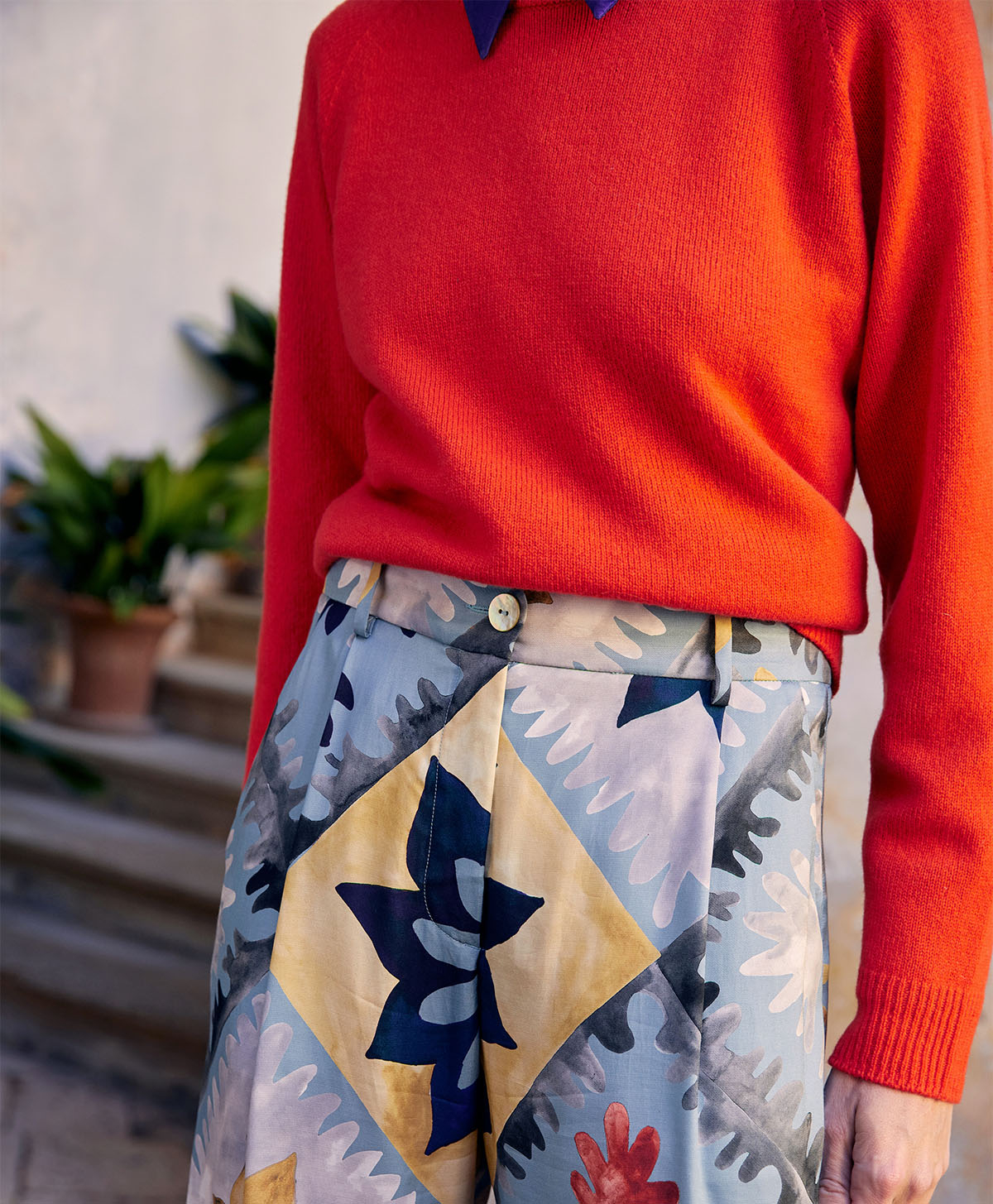 MARMOTTA KNITWEAR IN PLAIN WOOL/CASHMERE - RED - Momonì