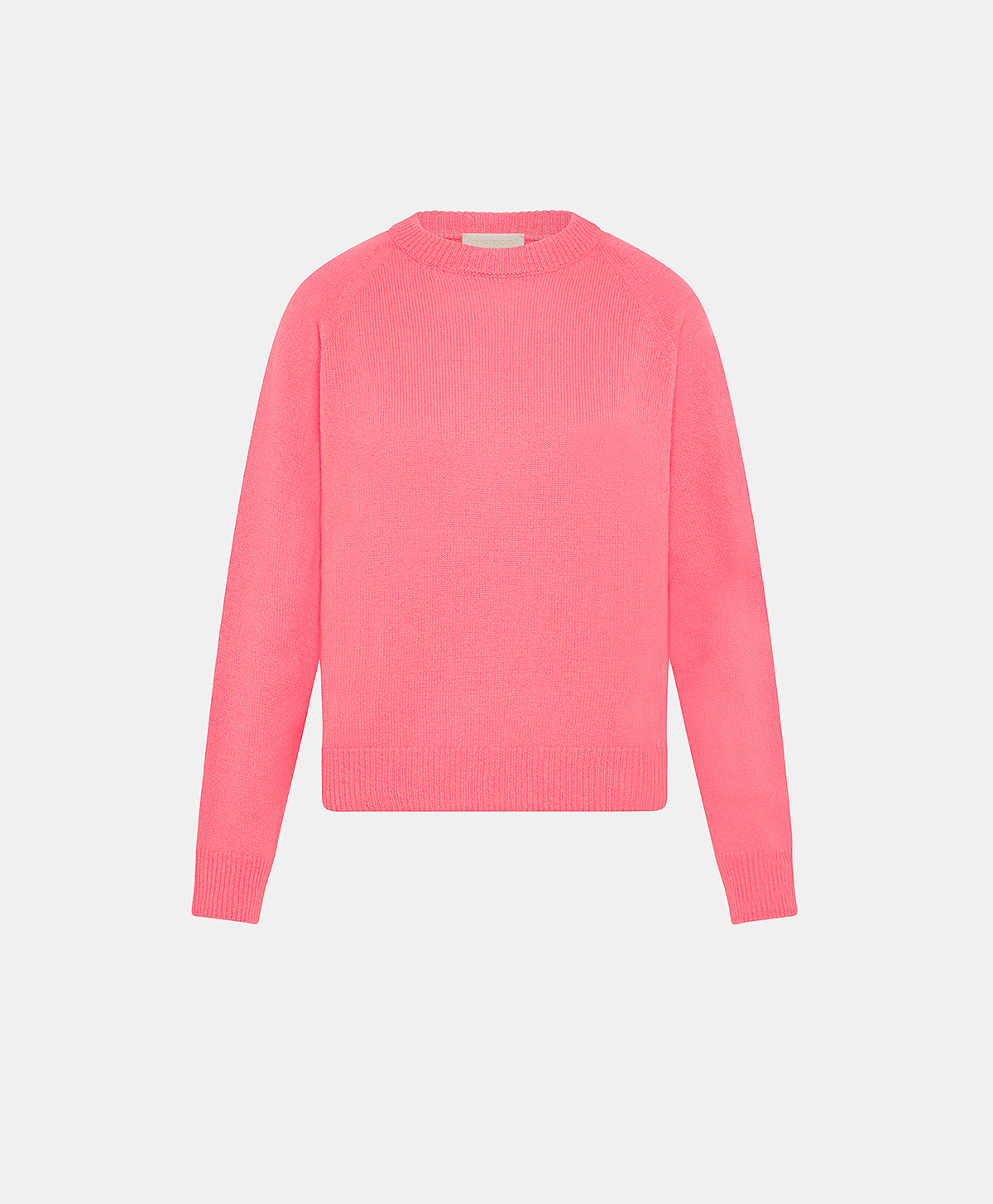 MARMOTTA KNITWEAR IN PLAIN WOOL/CASHMERE - FLUO PINK - Momonì