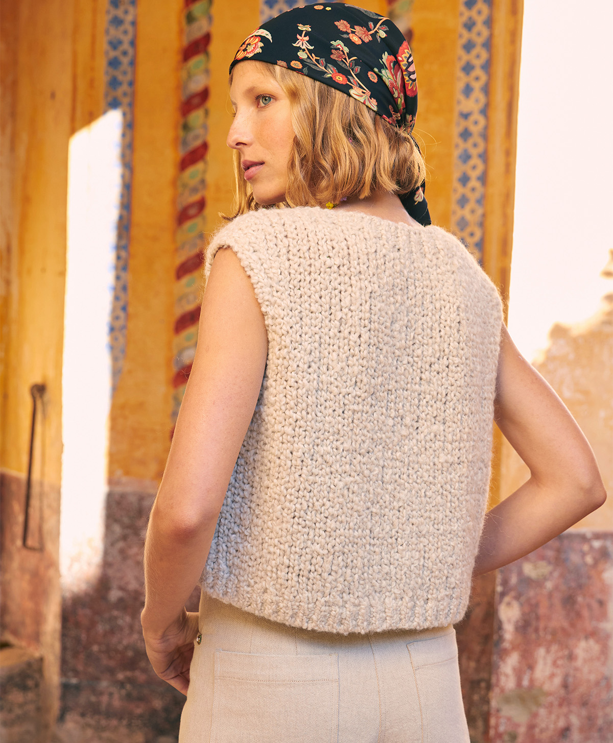 GILET GHISLAIN IN ECO FRIENDLY BOUCLE - CREAM - Momonì