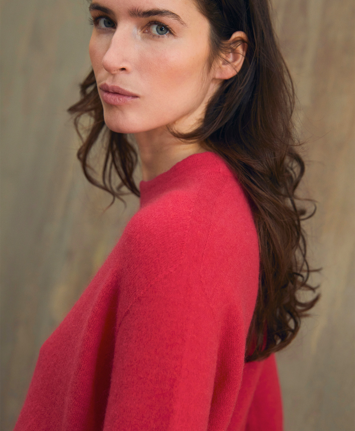 VISONE KNITWEAR IN SOFT STRETCH MOHAIR - CYCLAMEN - Momonì