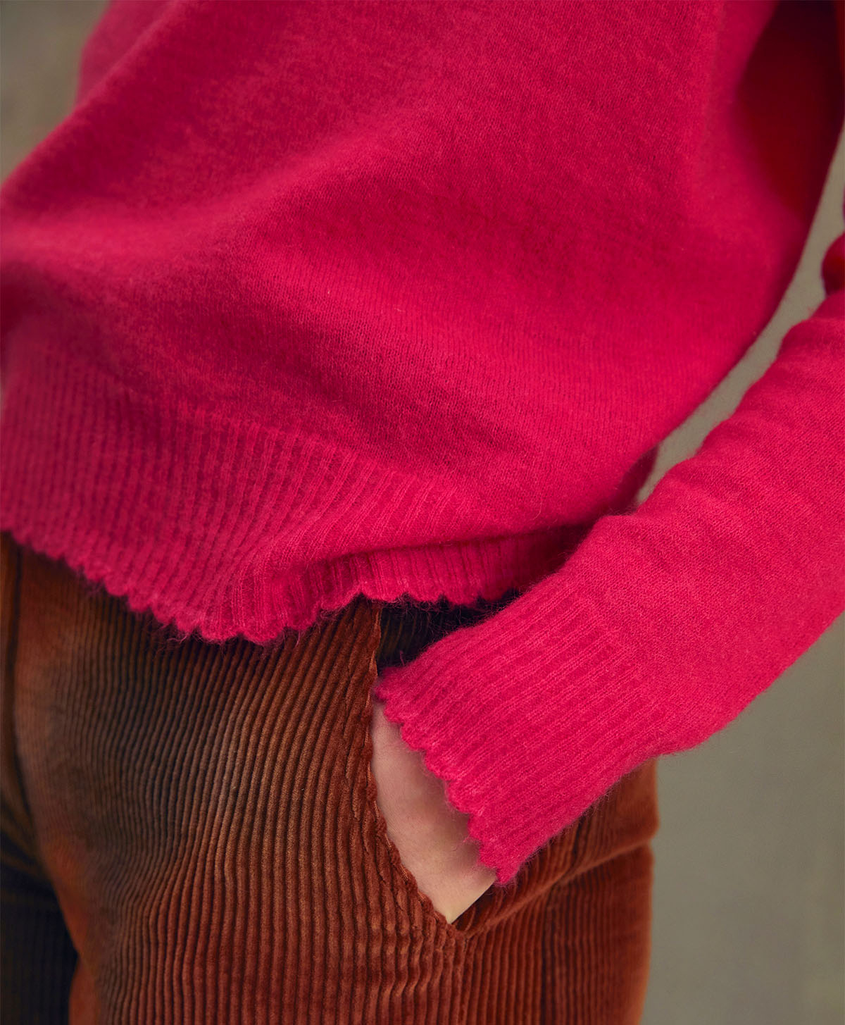 VISONE KNITWEAR IN SOFT STRETCH MOHAIR - CYCLAMEN - Momonì