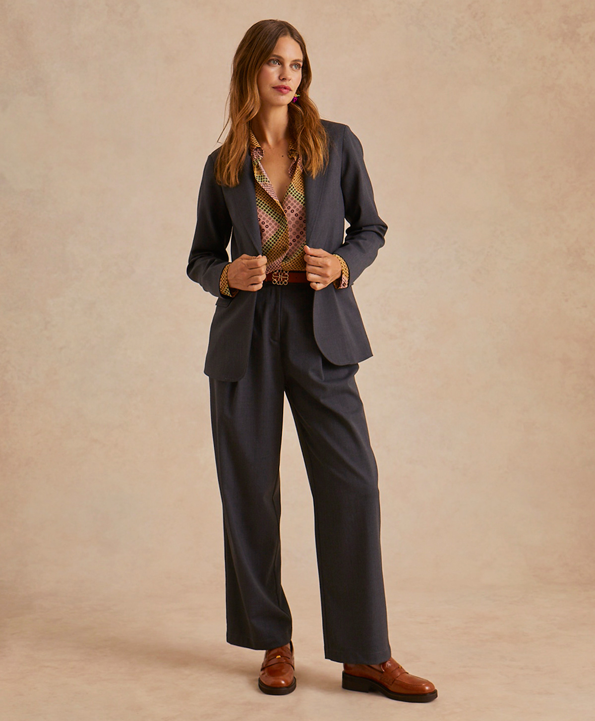 ADAM PANT IN COOL WOOL - GRAY MELANGE - Momonì