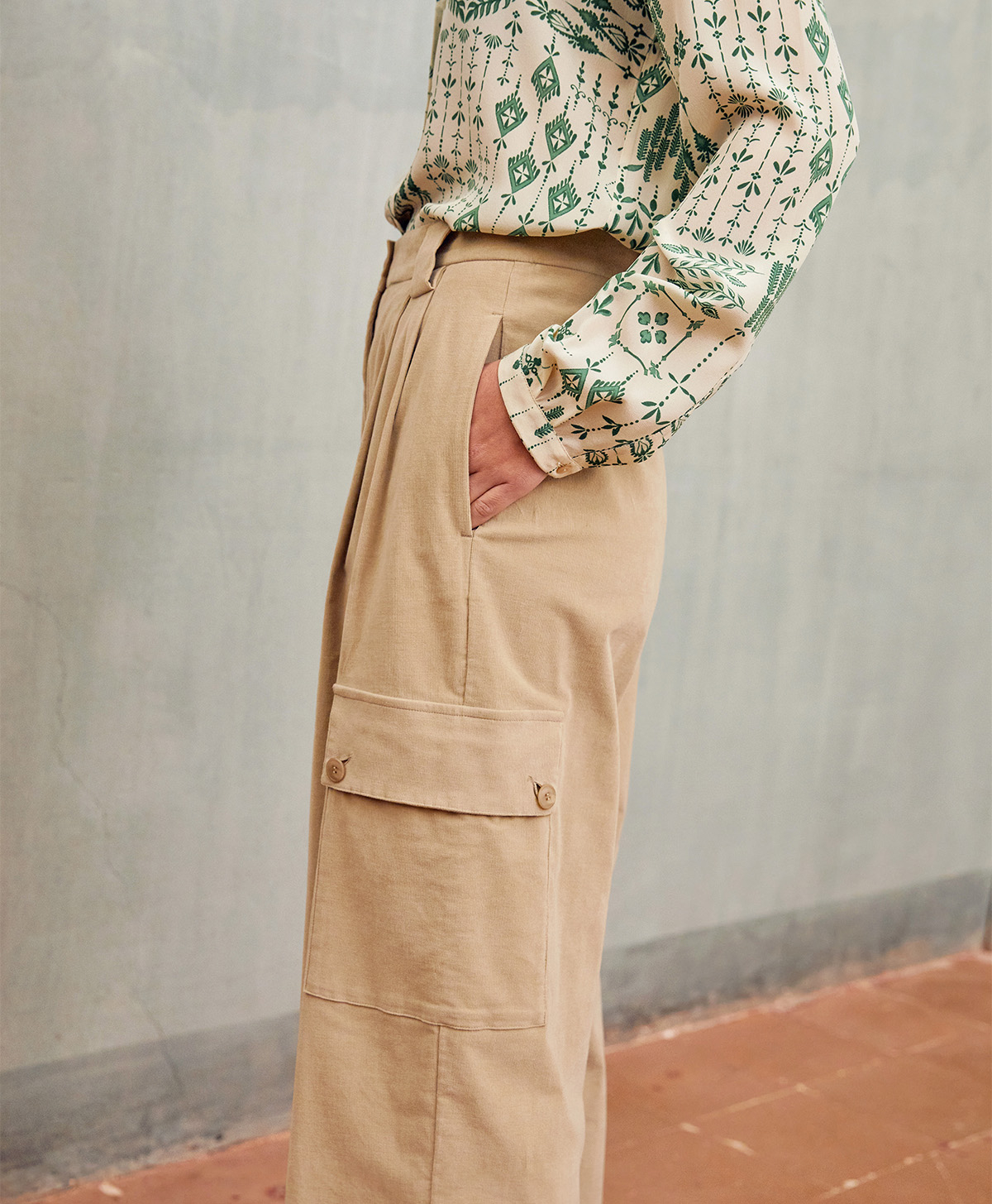 FERDINAND PANT IN STRETCH CORDUROY - BUTTER - Momonì