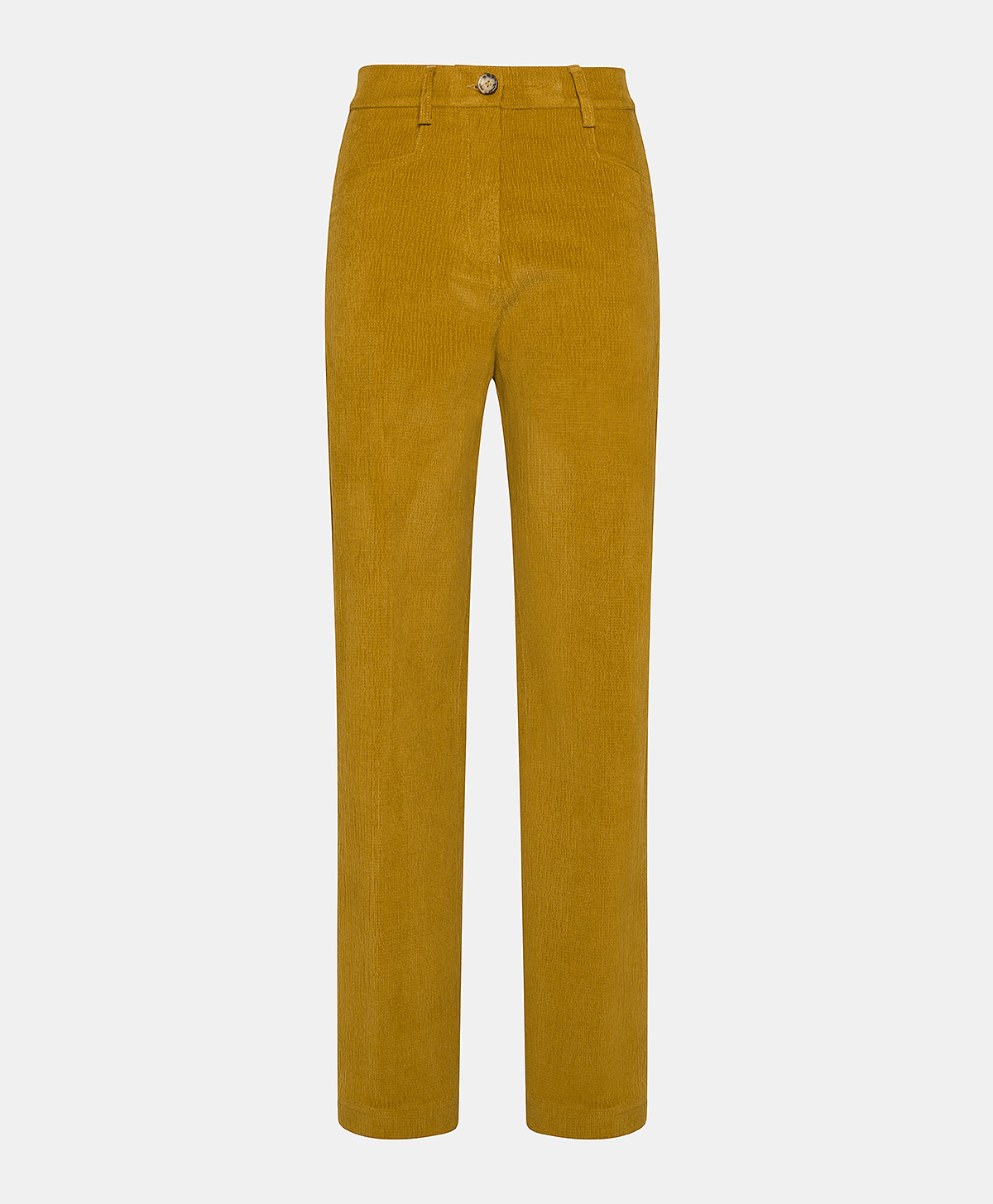 JACQUES PANT IN STRETCH RIBBED CO/MO - CIGAR BROWN - Clothing - Momonì