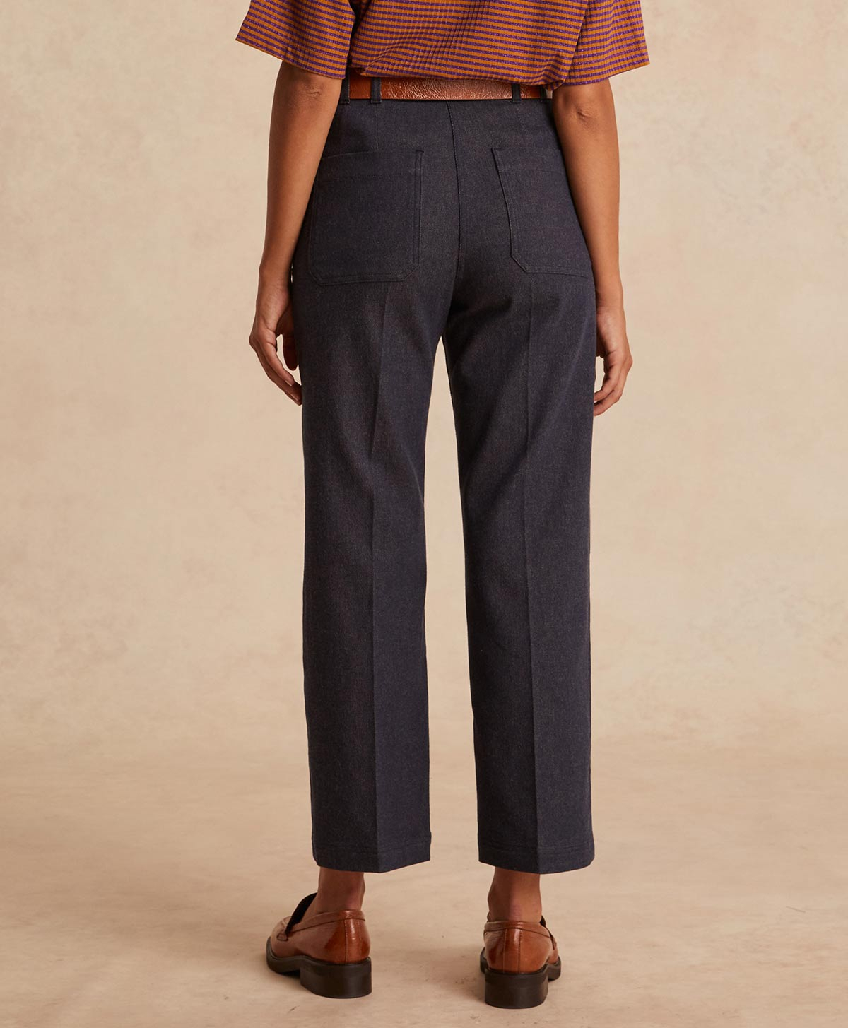 PANTALON JACQUES EN DENIM COTON LAINE - BLEU JEANS - Momonì