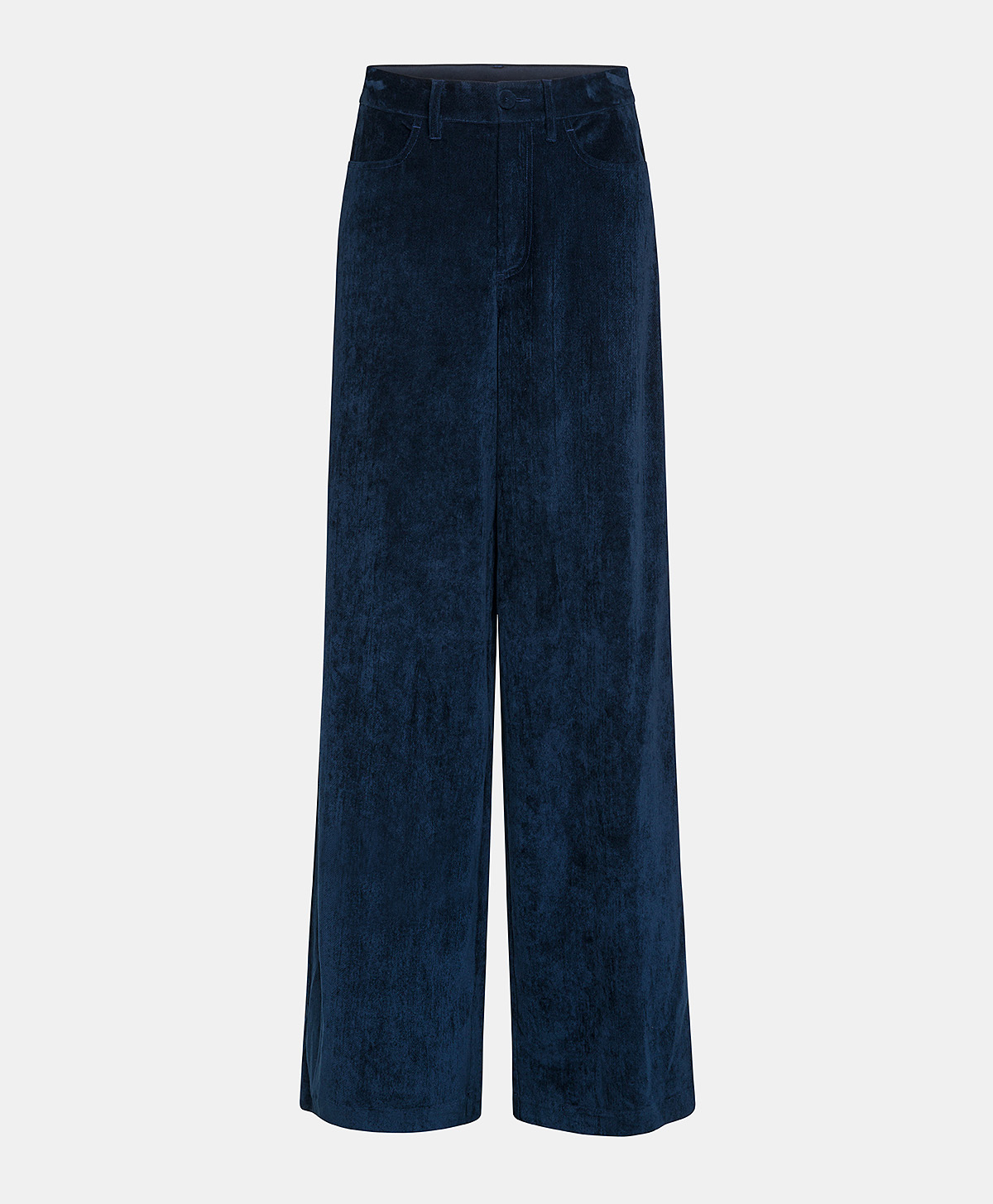 GUSTAVE PANT IN ELEGANT SMOOTH VELVET - NIGHT BLUE - Momonì