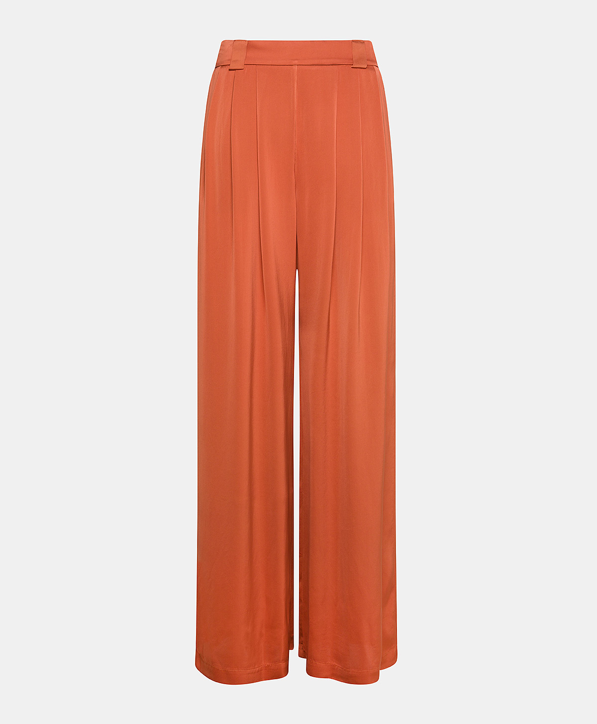 LANZAROTE PANT IN SOLID COLOUR SATIN CREPE - ANTIQUE PINK - Momonì