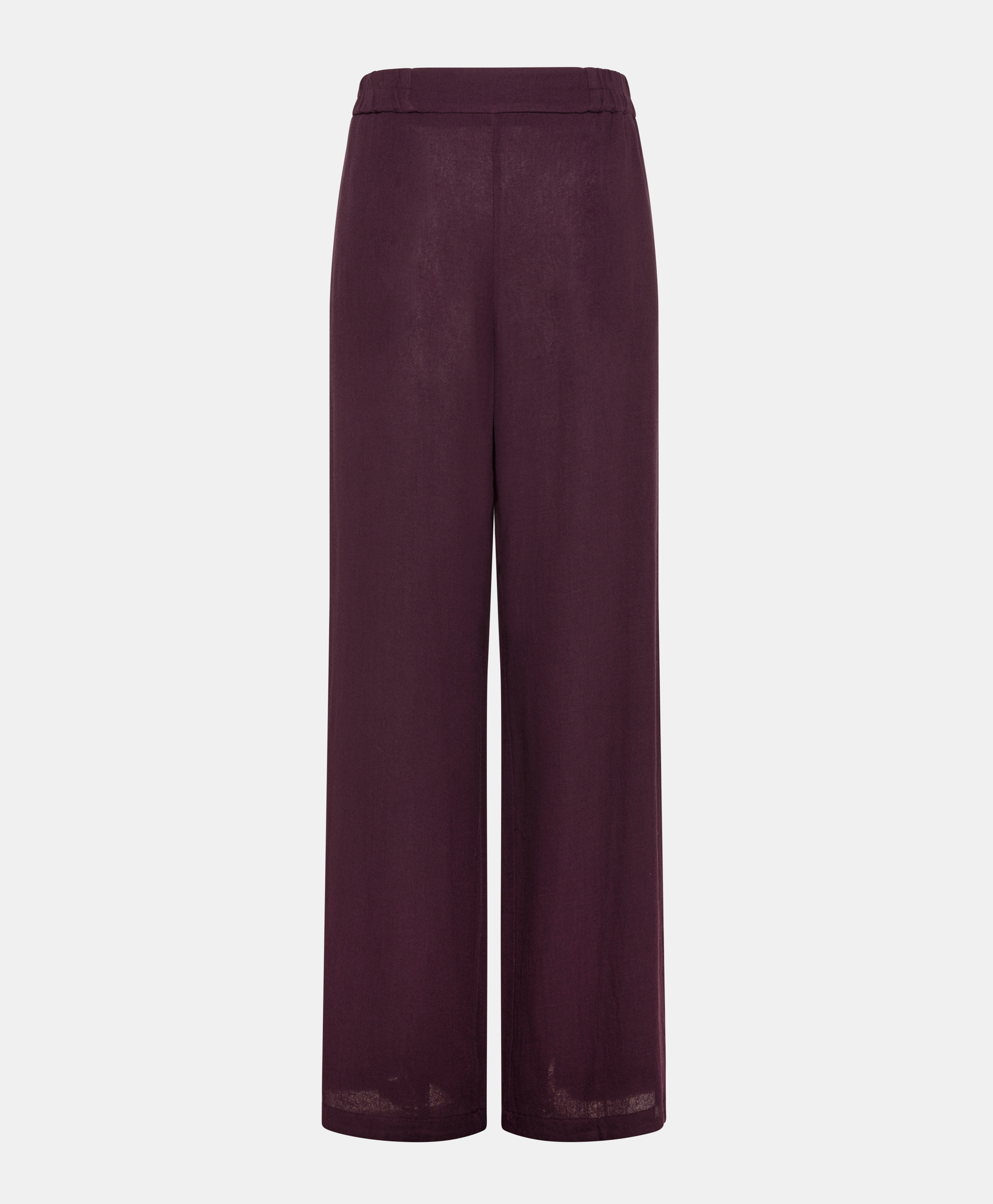 PANTALON BACARRAT EN GAZE DOUBLE LAINE VISCOSE - WINE RED - Momonì