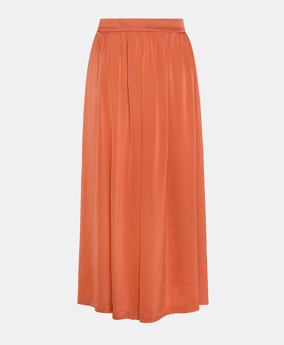 NICOLAS SKIRT IN SOLID COLOUR SATIN CREPE - ANTIQUE PINK - Clothing - Momonì