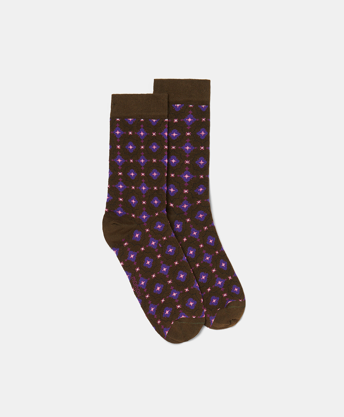 ARTHUR SOCKS IN JACQUARD - TOBACCO MULTICOLOR - Shoes and accessories - Momonì