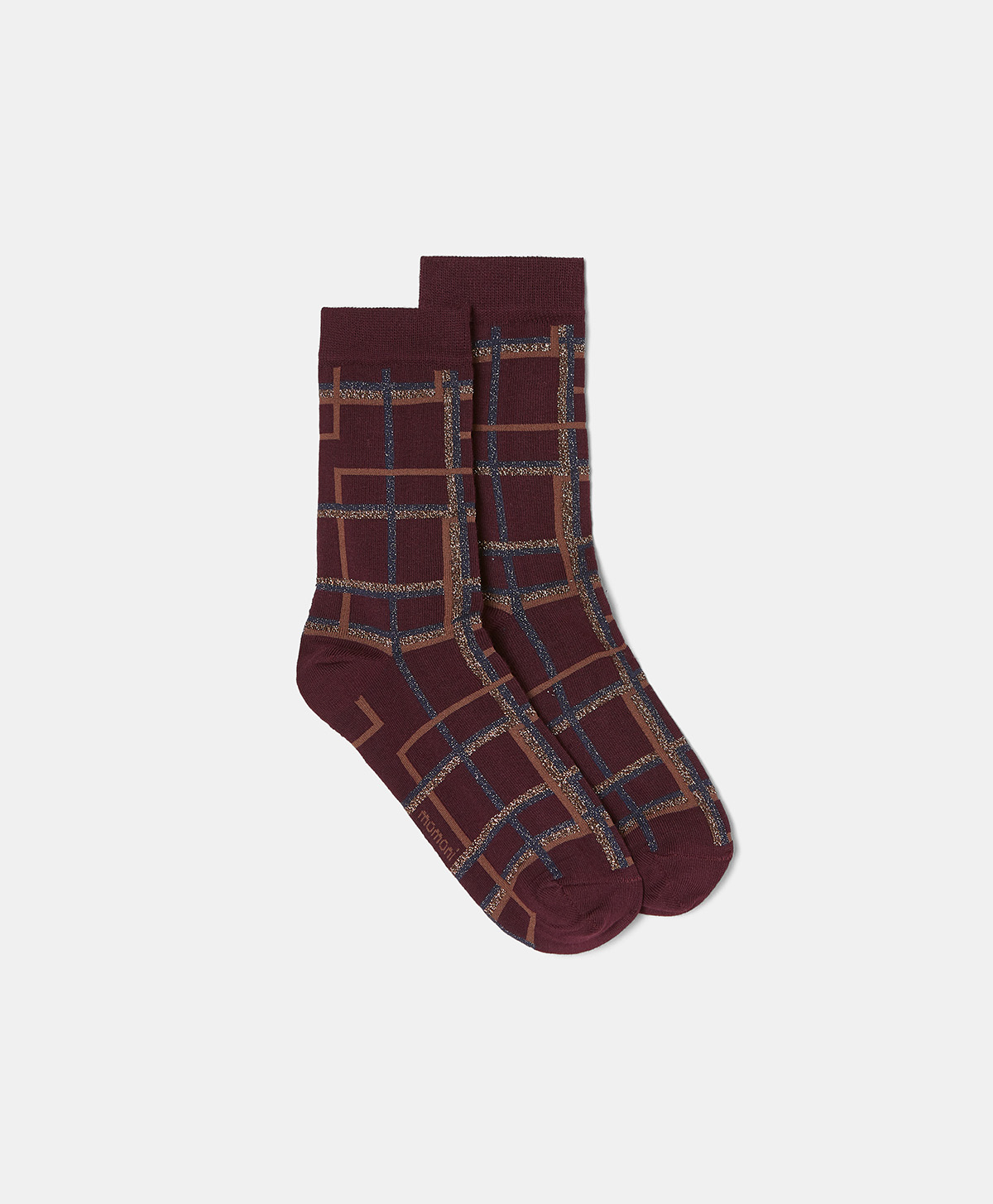 ARTHUR SOCKS IN JACQUARD - MULTICOLOR BORDEAUX - Shoes and accessories - Momonì