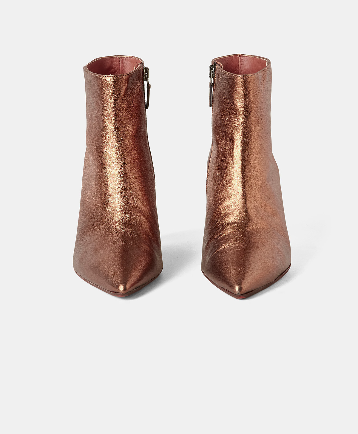 AURELIEN BOOTS IN LAMINATED LEATHER - BRONZE - Momonì