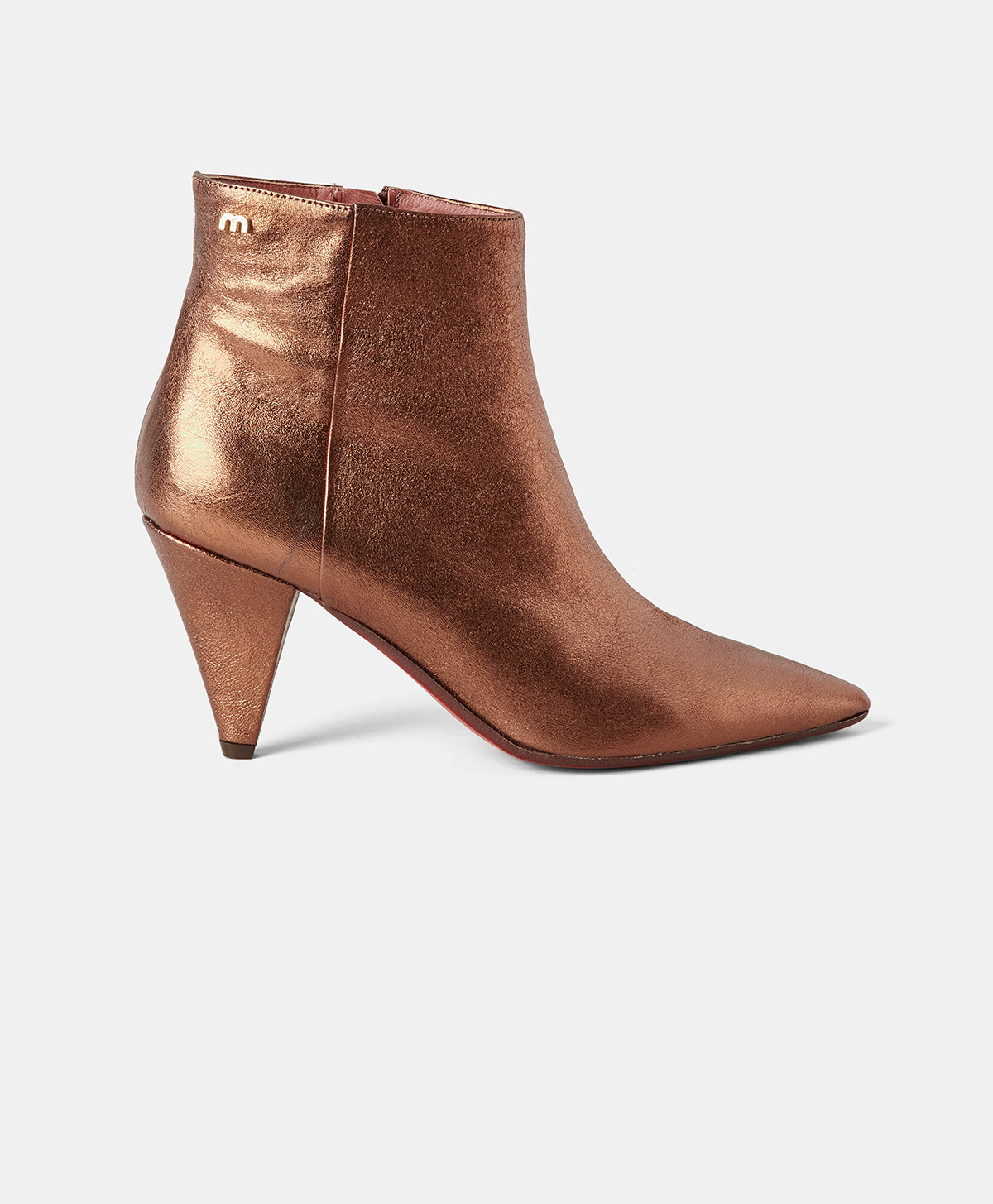 AURELIEN BOOTS IN LAMINATED LEATHER - BRONZE - Momonì