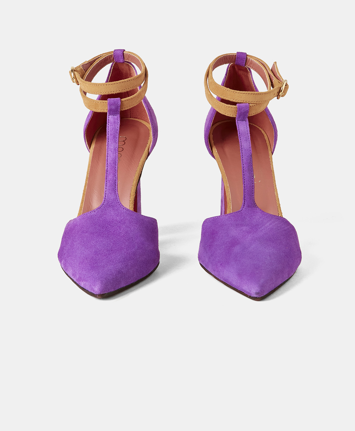 JOSSELIN DECOLLETE' WITH SUEDE SLINGBACK - VIOLET - Momonì