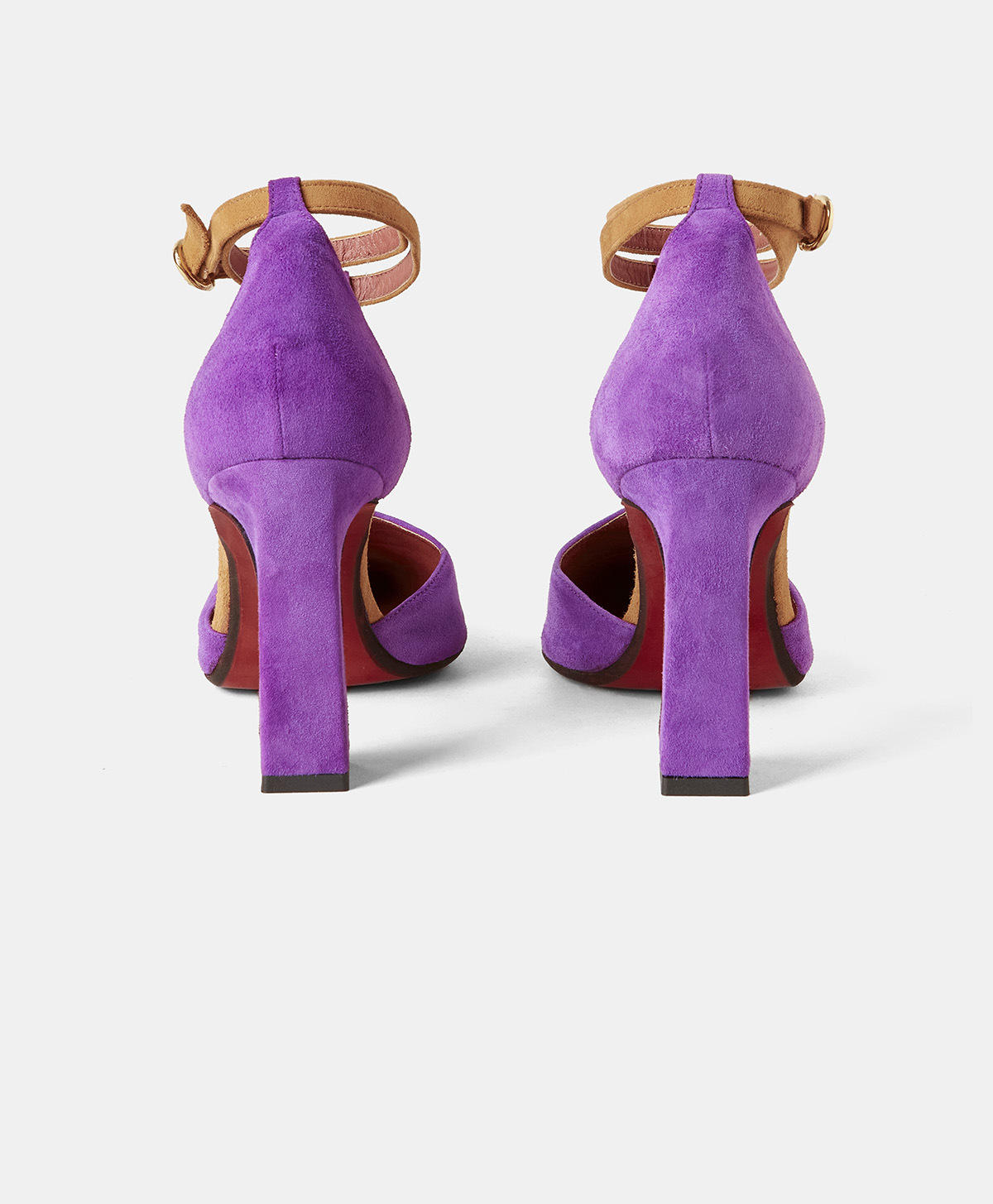 JOSSELIN DECOLLETE' WITH SUEDE SLINGBACK - VIOLET - Momonì