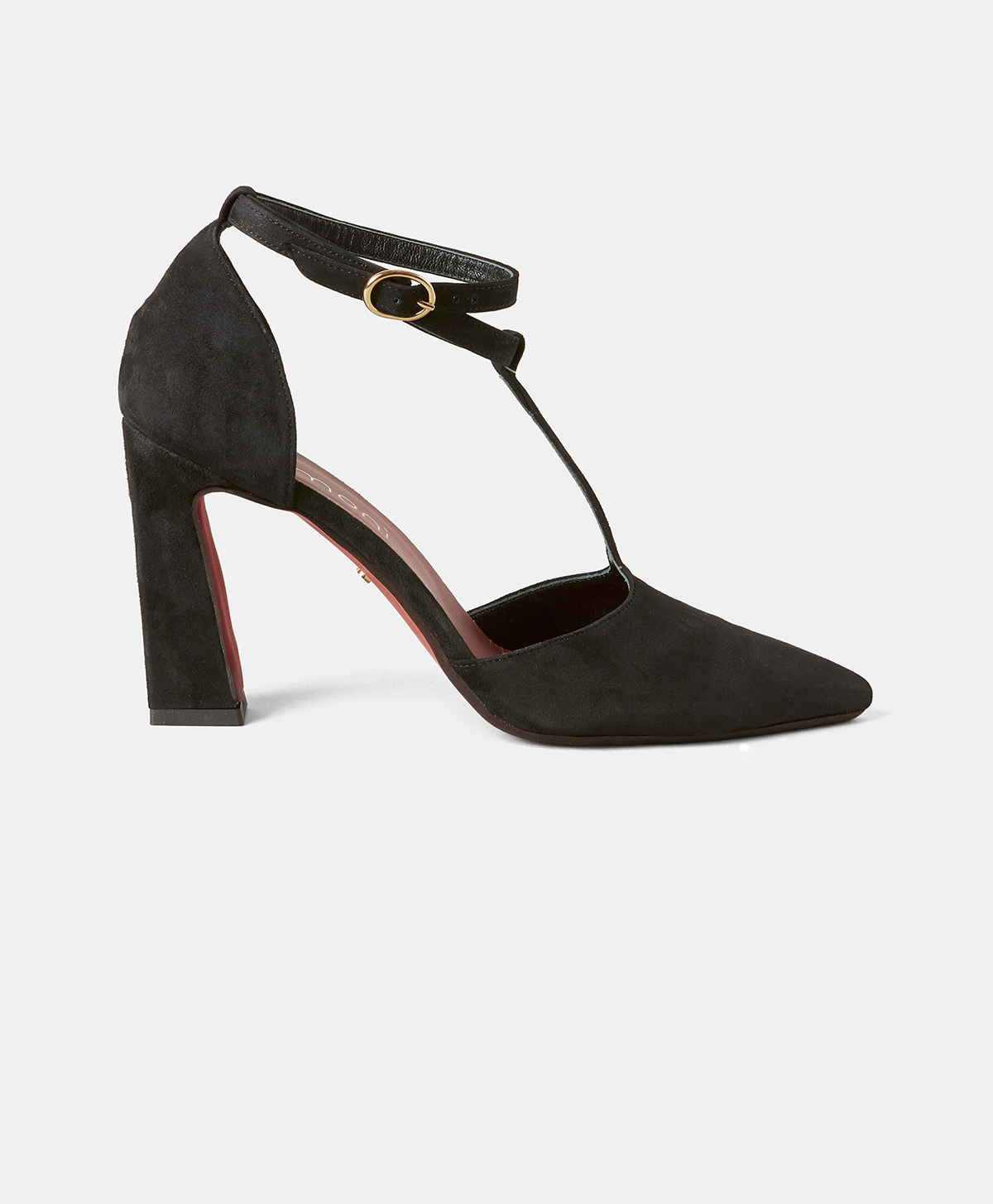JOSSELIN DECOLLETE' WITH SUEDE SLINGBACK - BLACK - Momonì