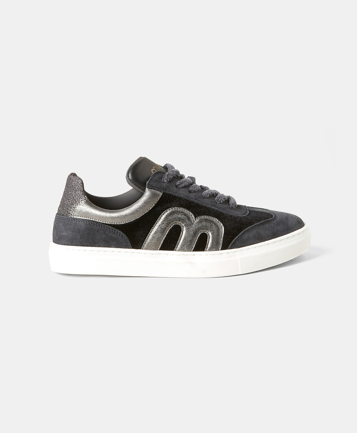VENEZIA SNEAKERS IN LEATHER - BLACK - Momonì