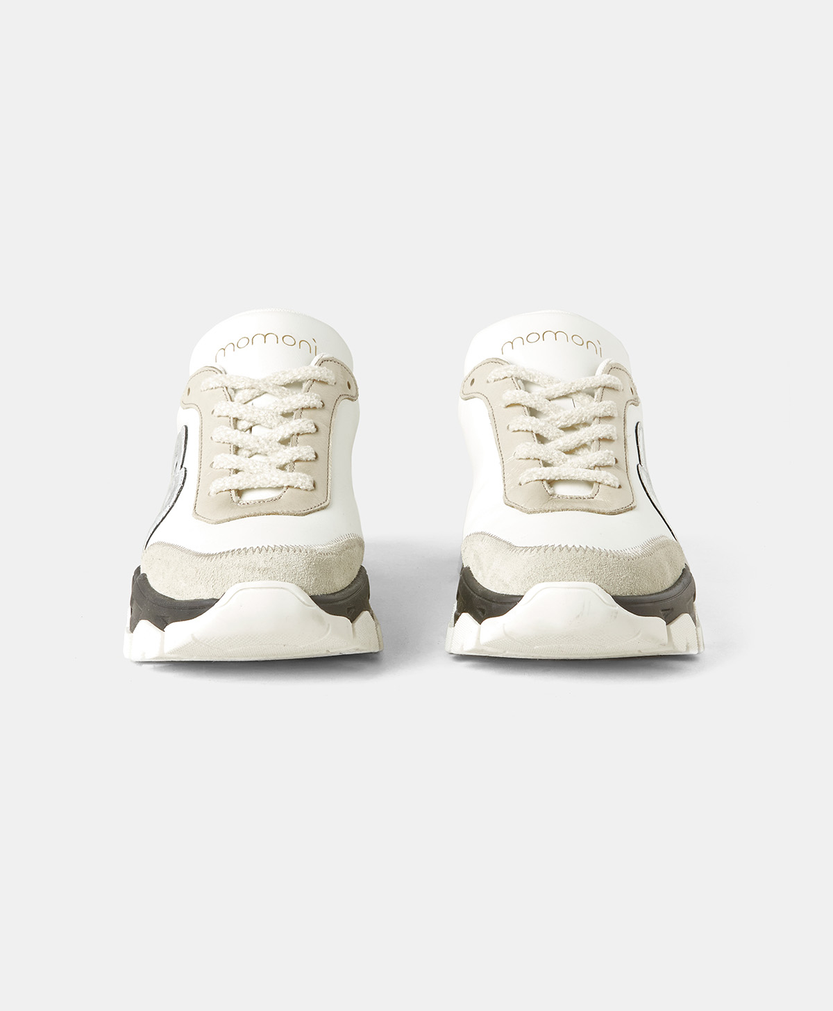 PUFFIN SNEAKERS IN LEATHER - WHITE/BLACK - Shoes and accessories - Momonì