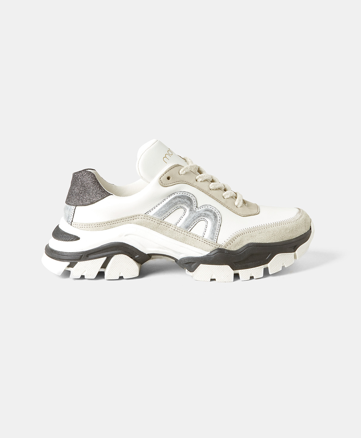 PUFFIN SNEAKERS IN LEATHER - WHITE/BLACK - Shoes and accessories - Momonì