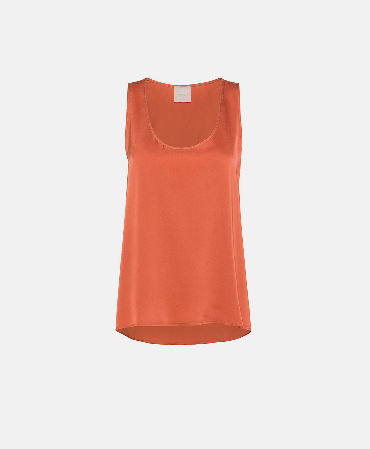 TOP REMY EN CRÊPE DE SATIN UNI - ROSE ANTIQUE - Momonì
