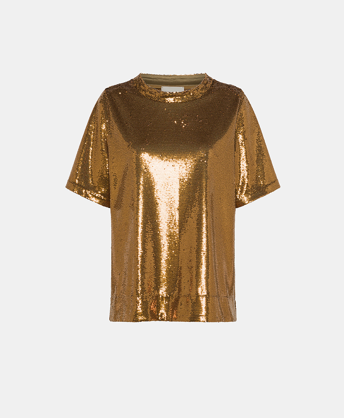 T-SHIRT IORA À PAILLETTES - BRONZE - Clothing - Momonì