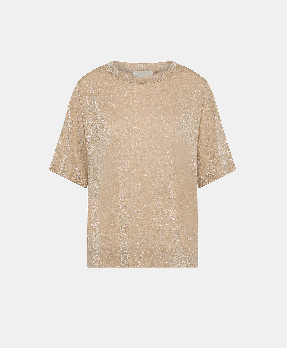 T-SHIRT IORA EN JERSEY LUREX - BEIGE - Clothing - Momonì