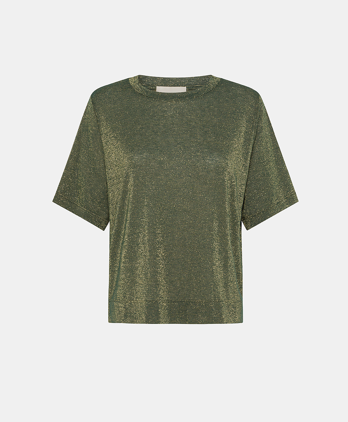 T-SHIRT IORA EN JERSEY LUREX - VERT FORÊT - Clothing - Momonì