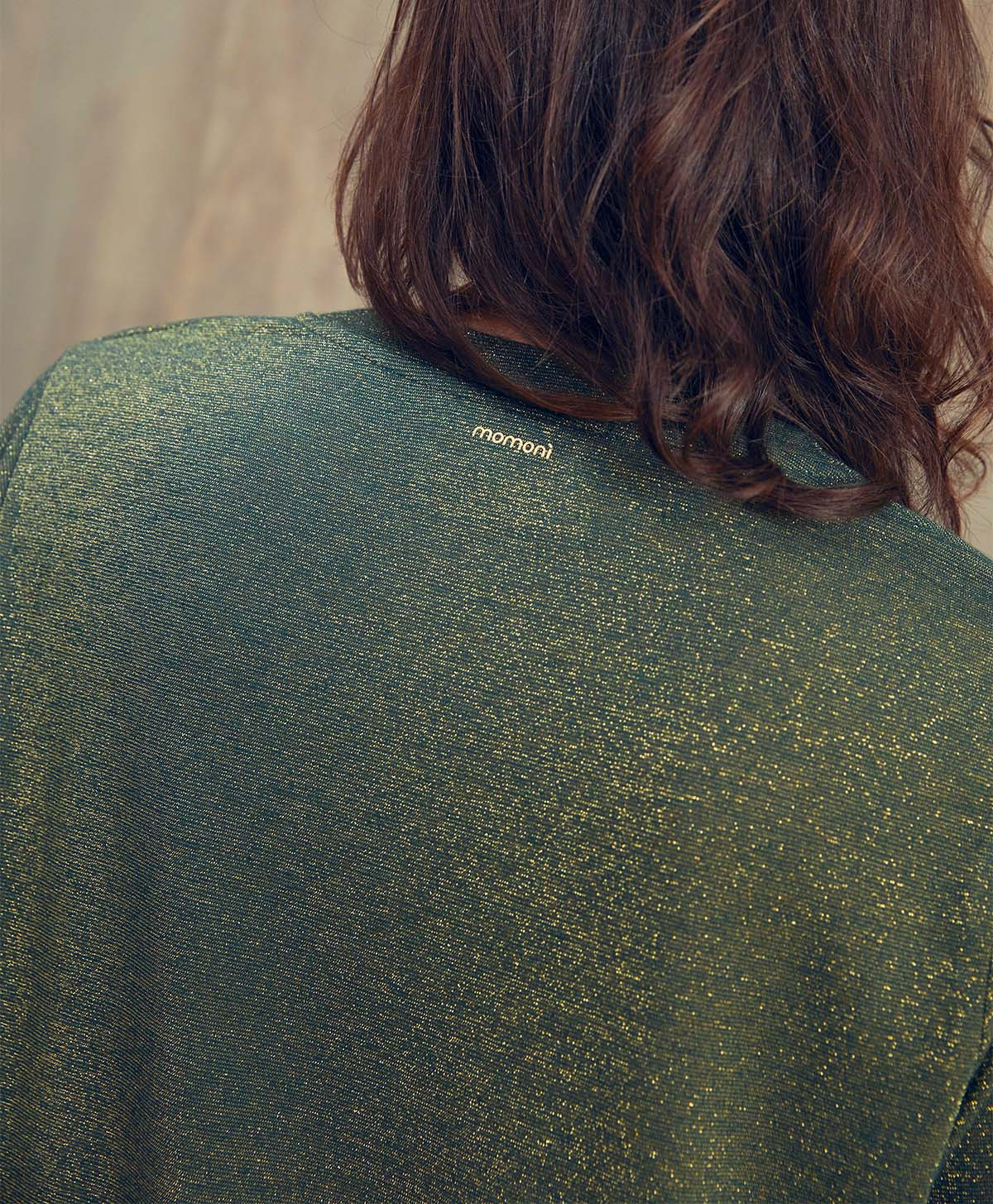 T-SHIRT IORA EN JERSEY LUREX - VERT FORÊT - Momonì