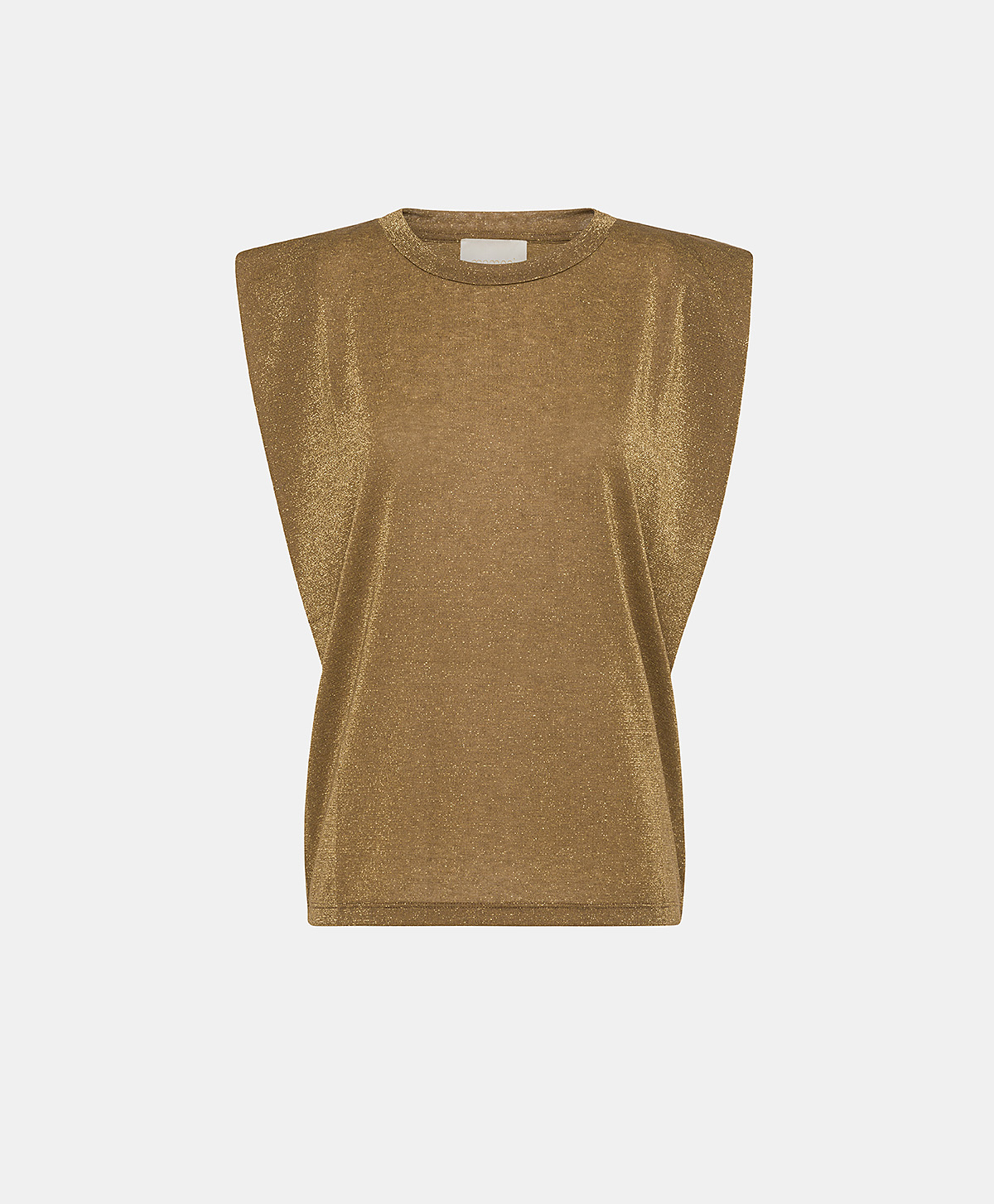 ENNA TOP IN LUREX JERSEY - CIGAR BROWN - Clothing - Momonì