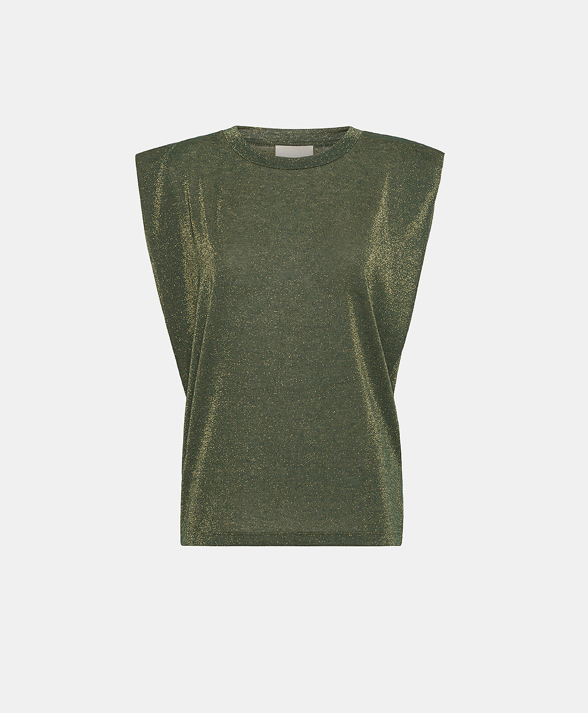 TOP ENNA EN JERSEY LUREX - VERT FORÊT - Clothing - Momonì