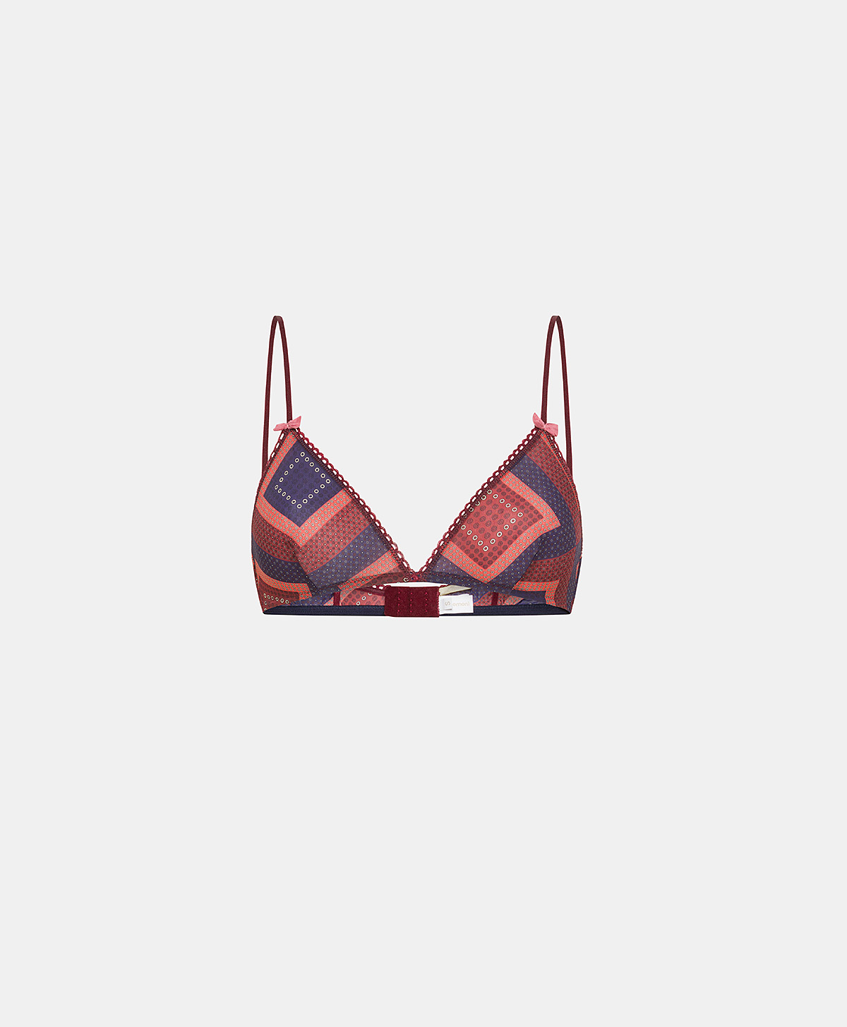 AMETHIST BRA IN PRINTED NYLON - RED/PURPLE - Underwear - Momonì