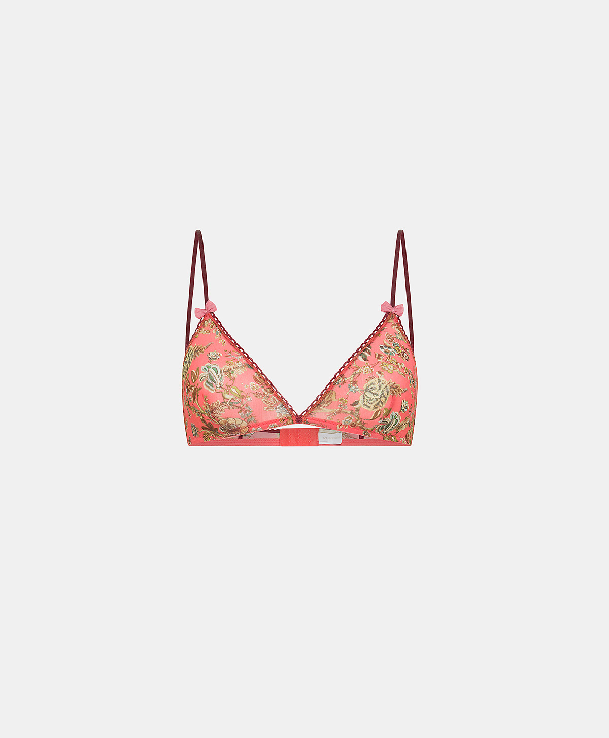 AMETHIST BRA IN PRINTED NYLON - PINK/CAMEL - Underwear - Momonì