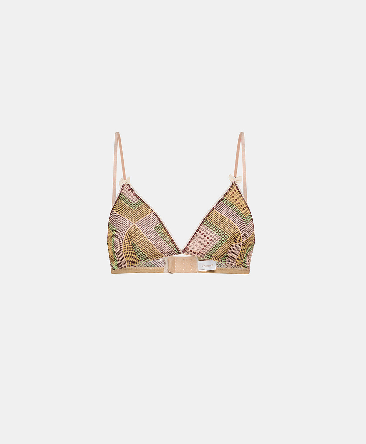 SOUTIEN-GORGE AMETHIST EN NYLON IMPRIMÉ - ROSE/BEIGE - Underwear - Momonì
