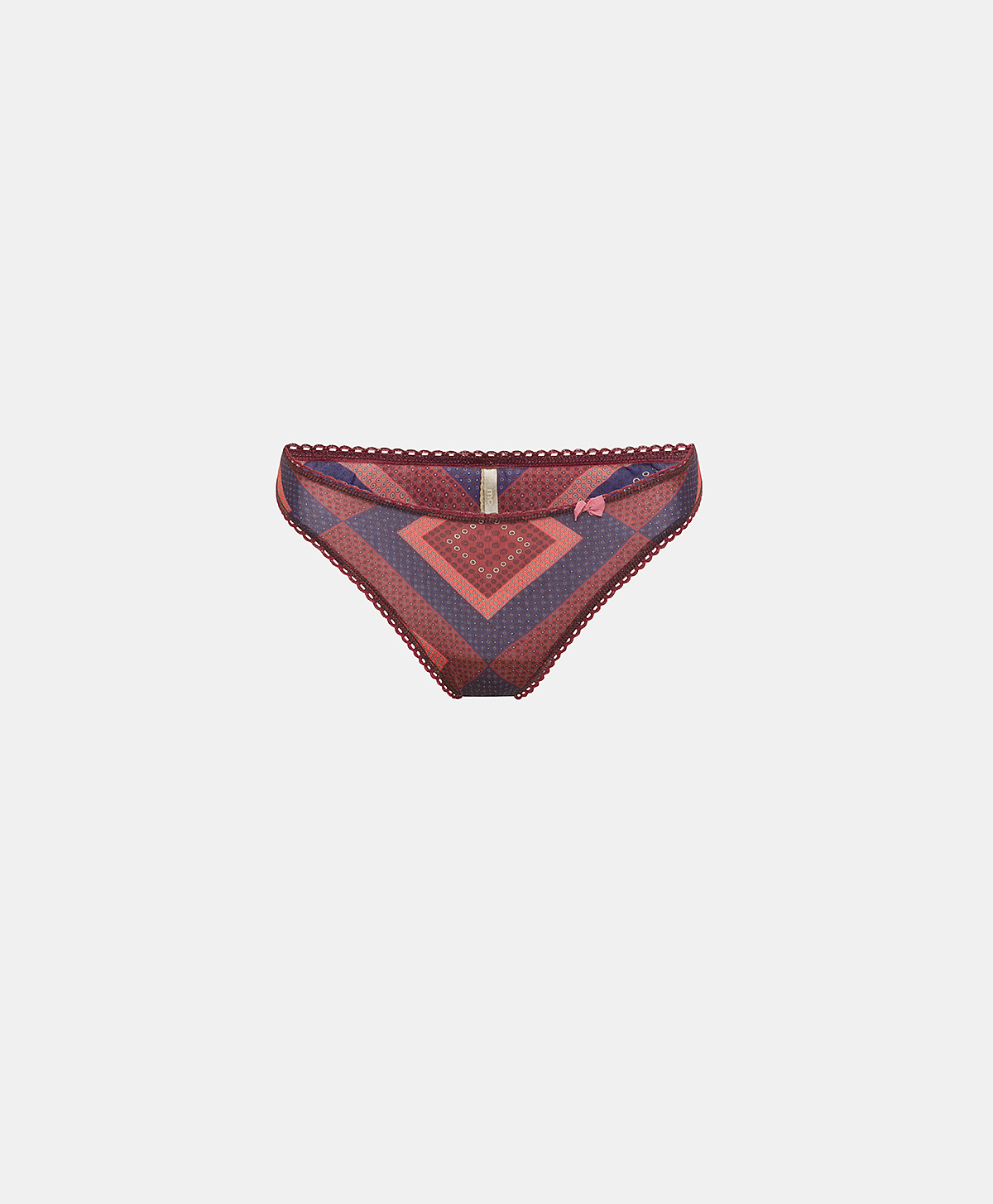 ARCA SLIP IN PRINTED NYLON - RED/PURPLE - Underwear - Momonì