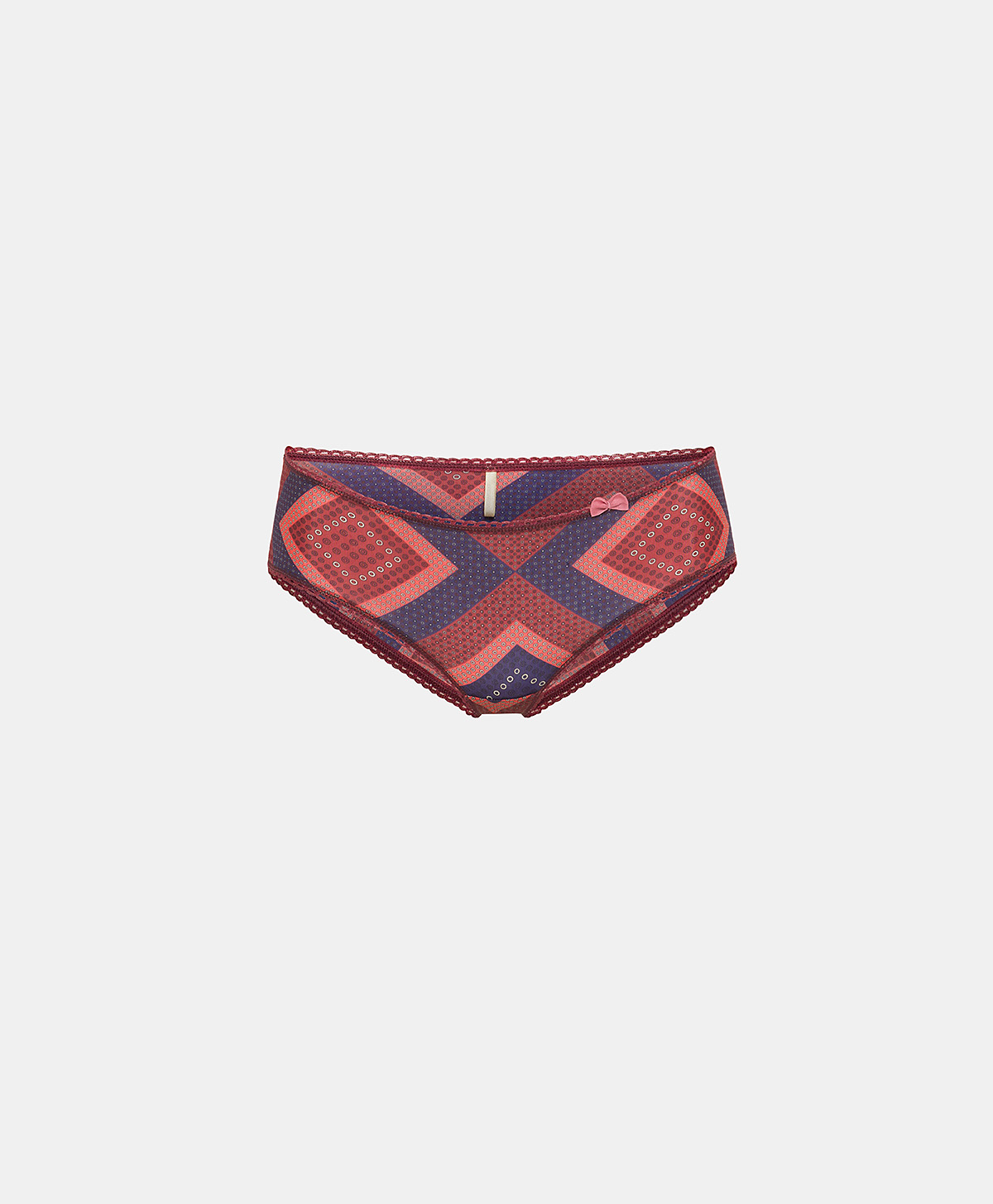 AMACA SLIP IN PRINTED NYLON - RED/PURPLE - Momonì