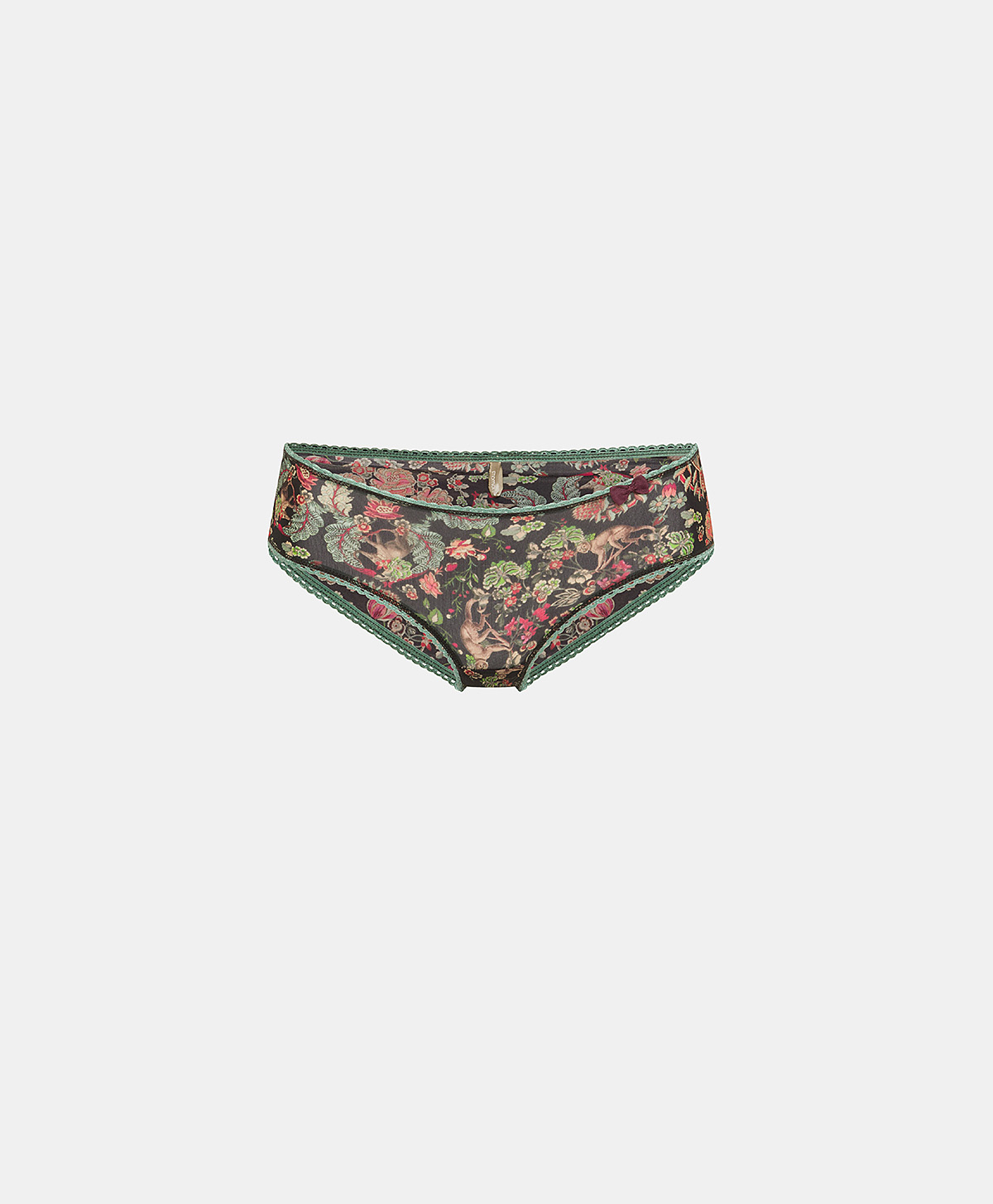 SLIP AMACA IN NYLON STAMPATO - NERO/ROSSO - Underwear - Momonì