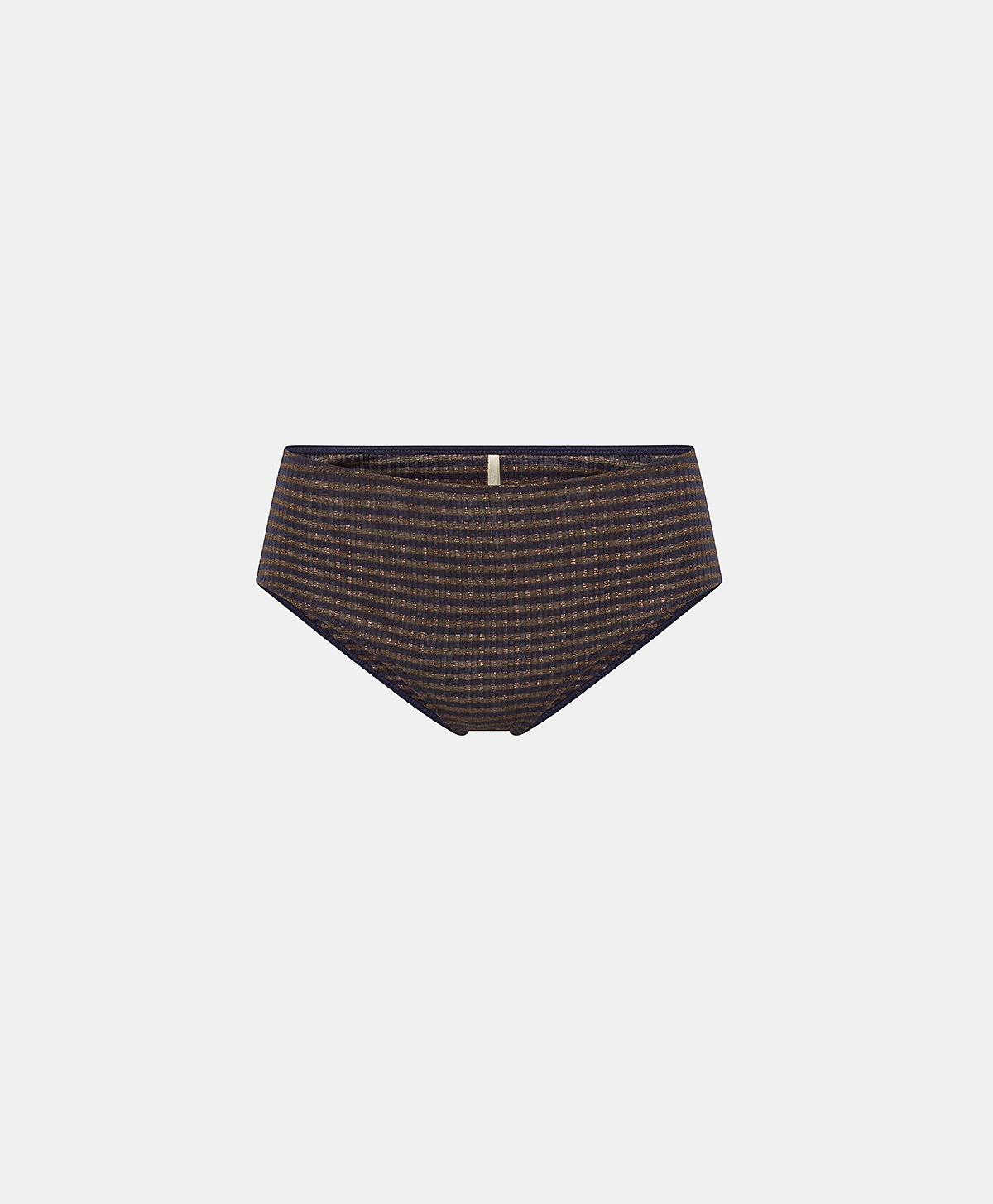 JILDAZ SLIP IN LUREX RIB STRIPE - BLUE/BRONZE - Momonì