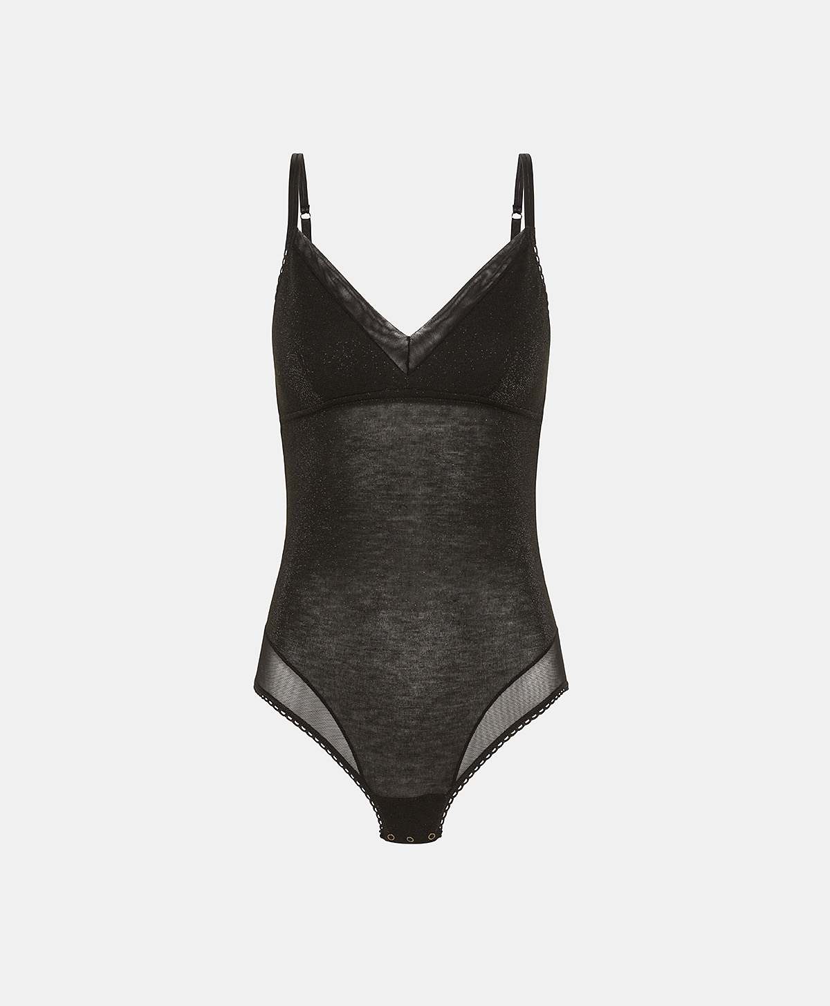 MAUGER BODY IN TULLE & LUREX - BLACK - Underwear - Momonì