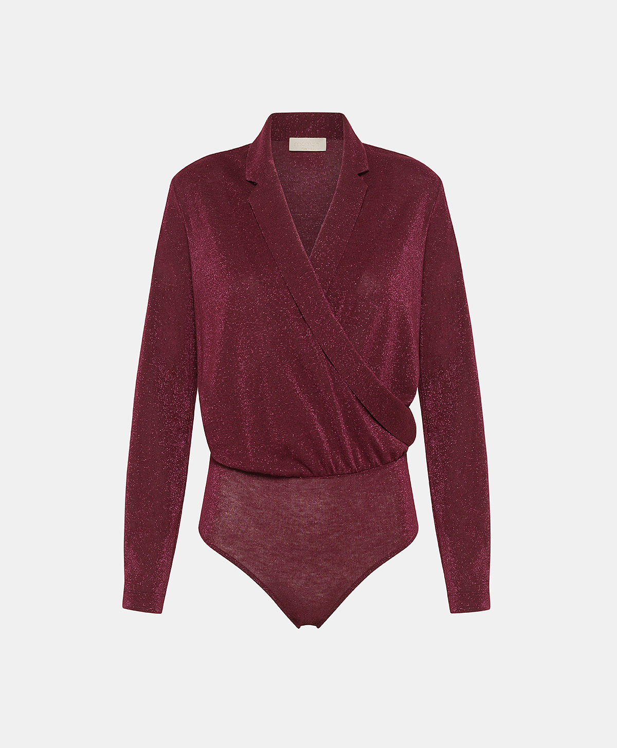 FRIDOLIN BODY IN LUREX JERSEY - WINE RED - Momonì