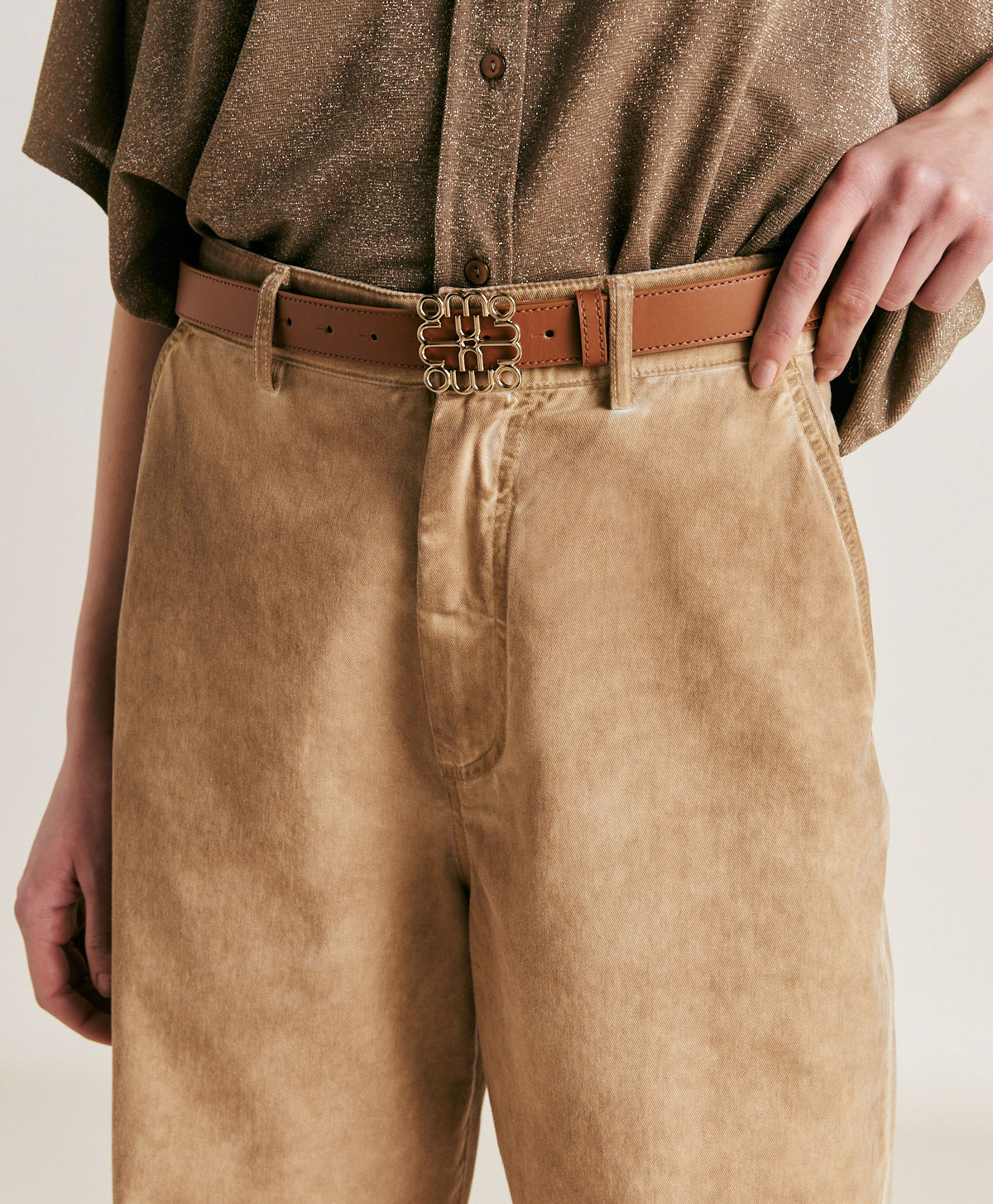 BIENVENU BELT IN NAPPA LEATHER - BRANDY - Momonì